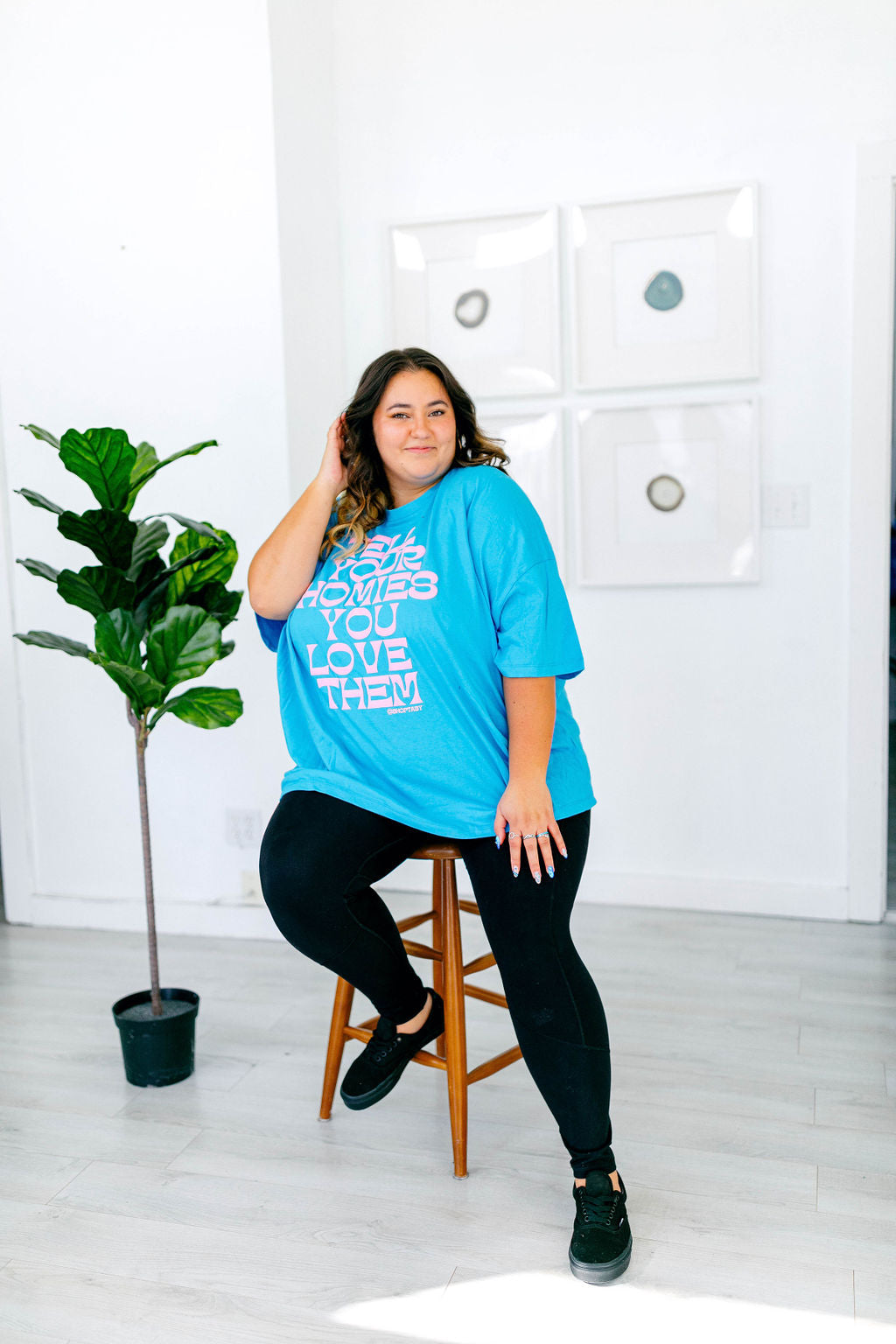 TABY ORIGINAL: Tell Your Homies You Love Them Boxy Tee EXTREME PUFF*** IN SKY BLUE*** RESTOCKED***