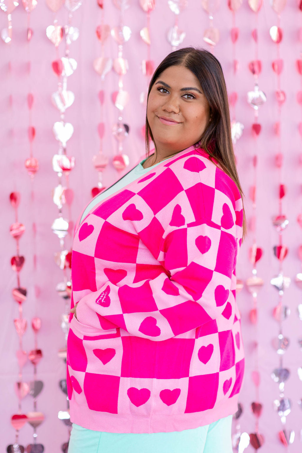 TABY ORIGINAL: Radical Self Love Cardigan In PINK*** Sizes XS-5X!***