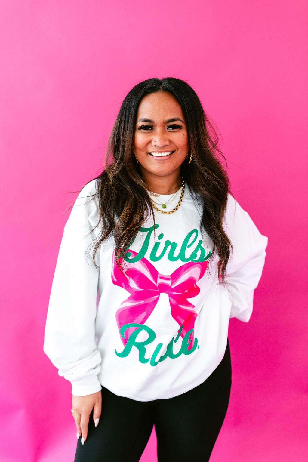 TABY ORIGINAL: Girls Rule Pullover Crew Neck in Sizes XS-5X!***