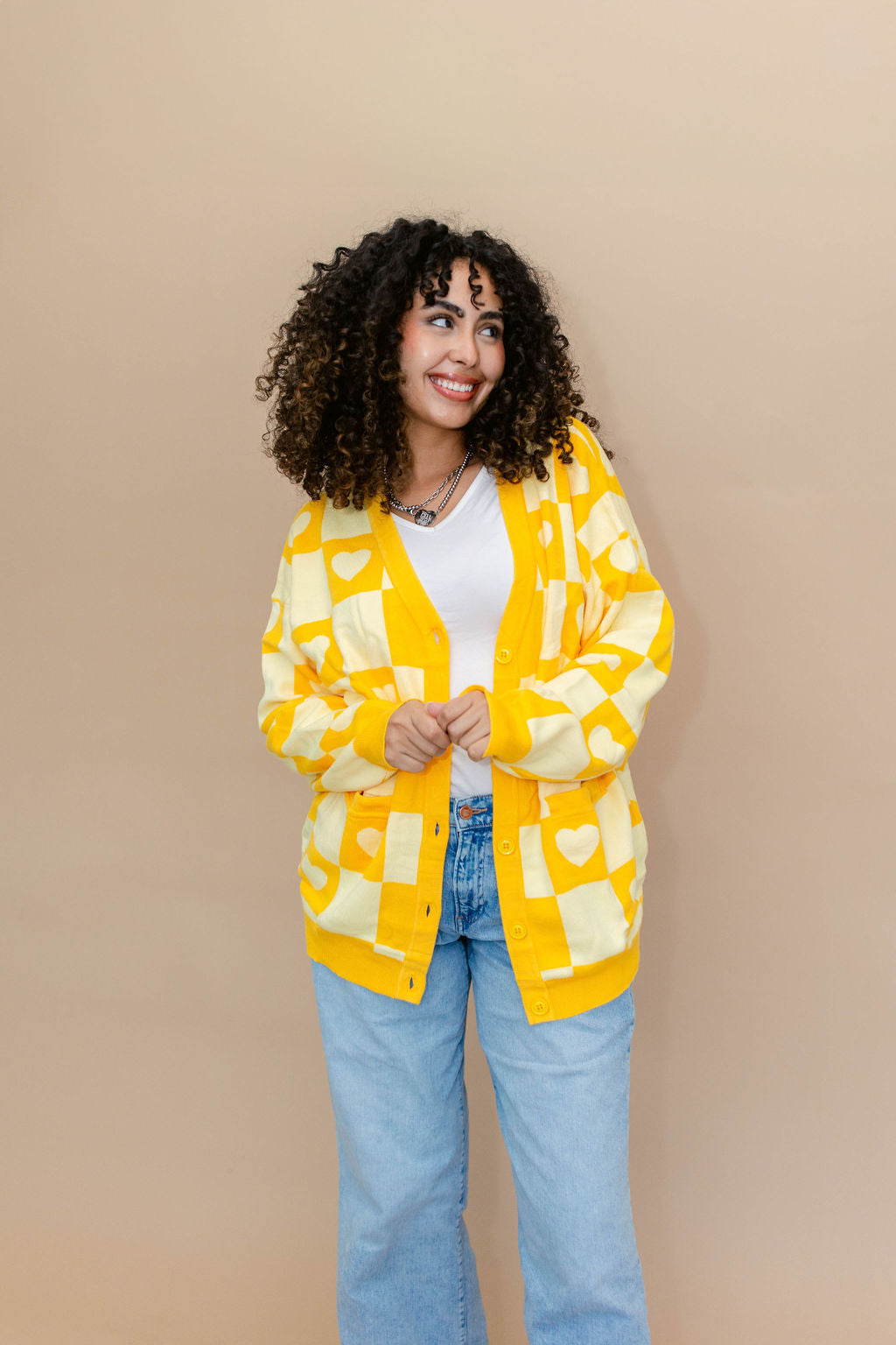 TABY ORIGINAL: Radical Self Love Cardigan In YELLOW*** Sizes XS-5X!***