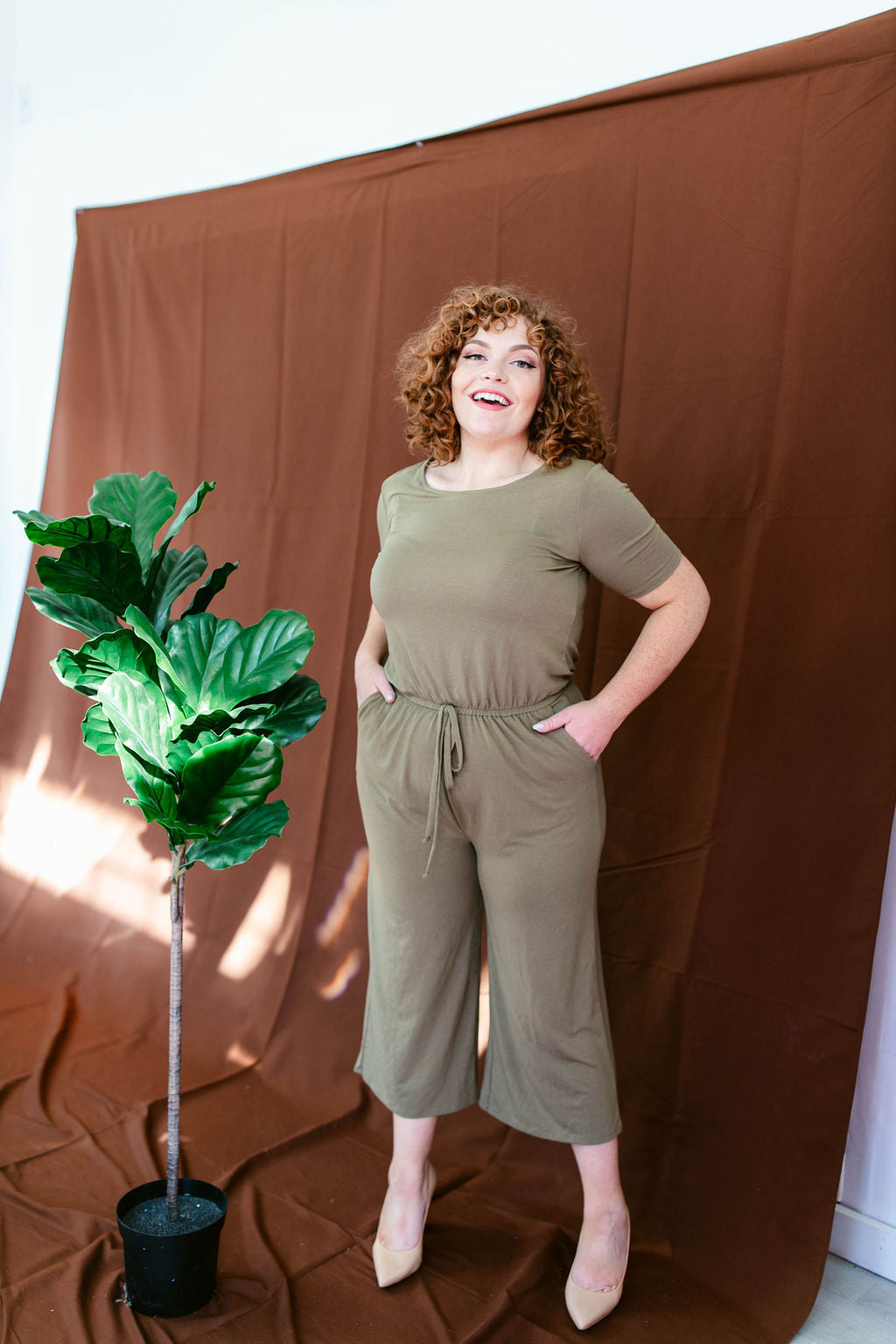 Torey Jumpsuit In KHAKI***