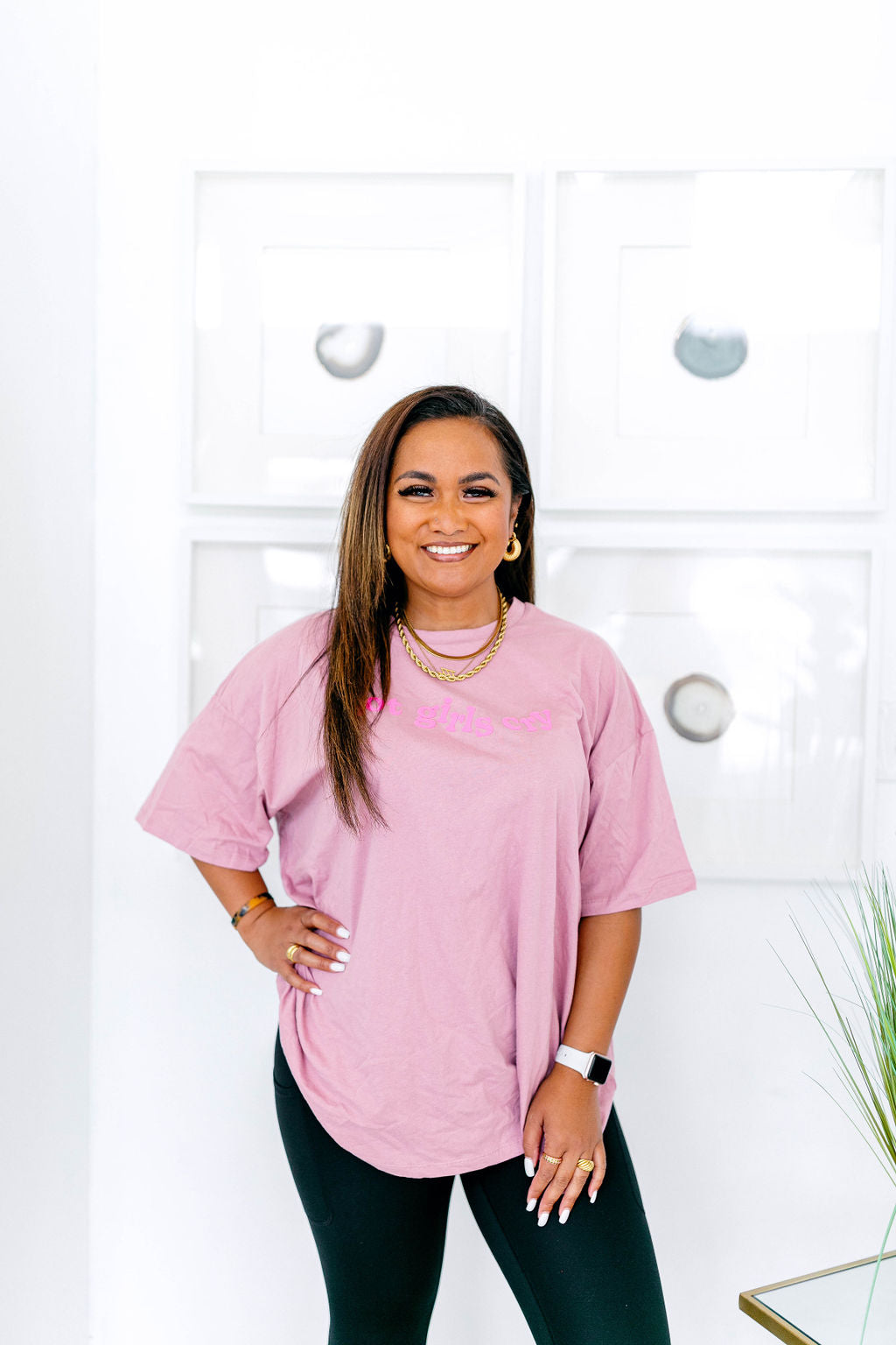 TABY ORIGINAL: Hot Girls Cry Boxy Tee In ORCHID***