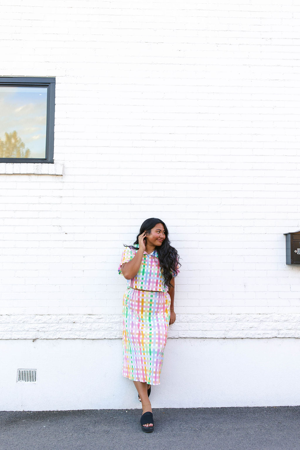 TABY ORIGINAL: Get Noticed Plissé Skirt Set *** Sizes XS-5X***