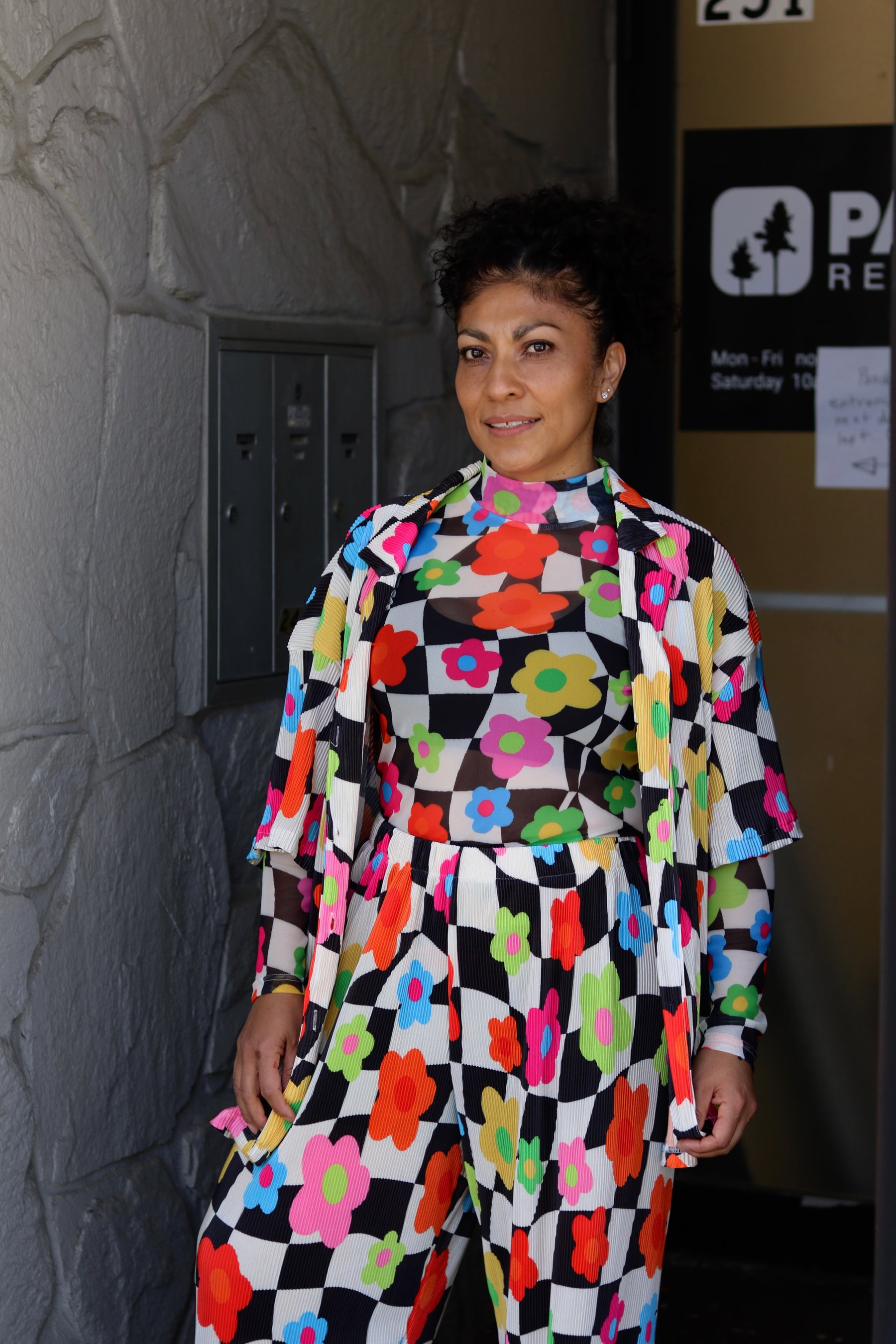 TABY ORIGINAL: In My Blooming Era Peekaboo Mesh top IN SIZES XS-5X***