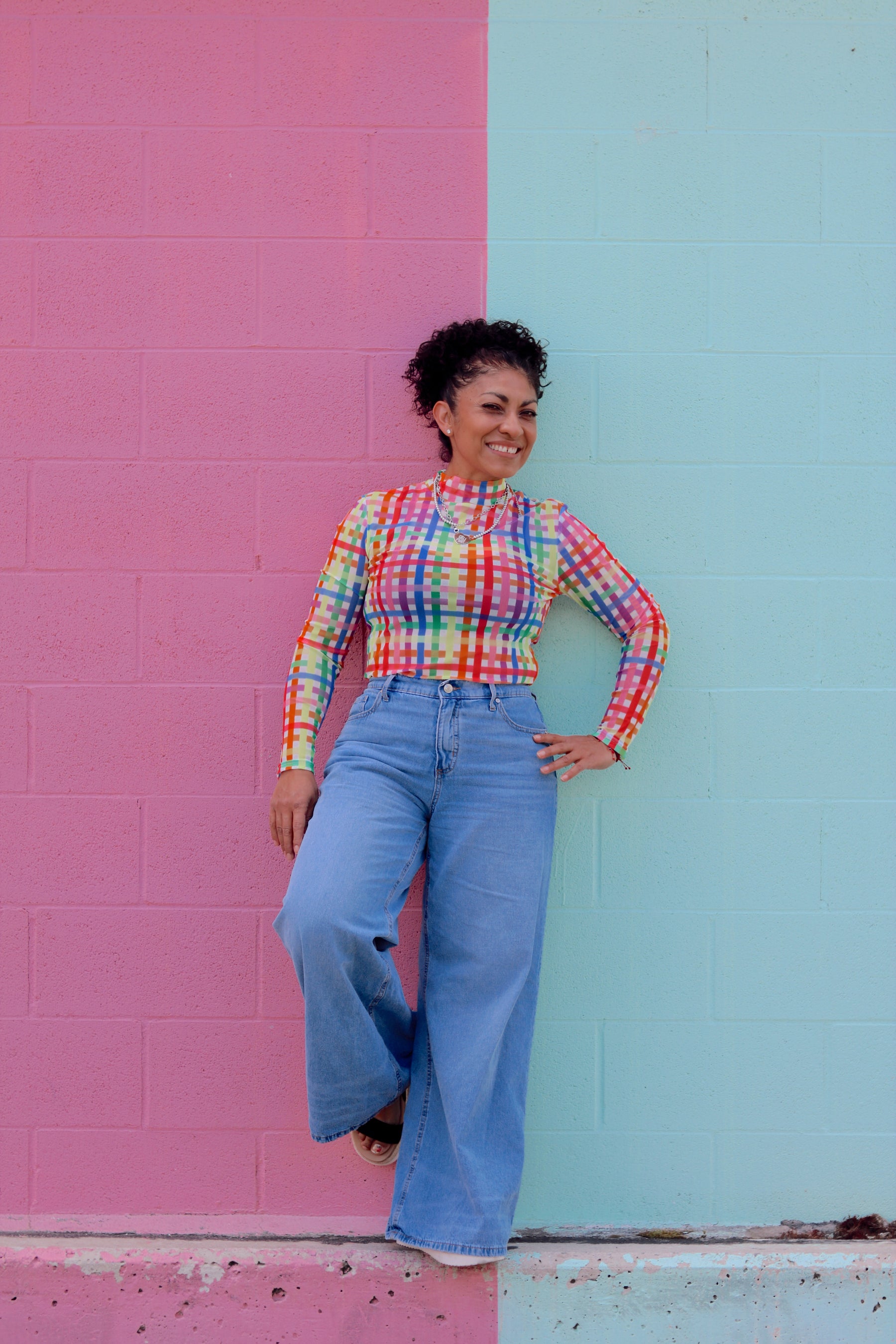 TABY ORIGINAL: Get Noticed Peekaboo Mesh top IN SIZES XS-5X***