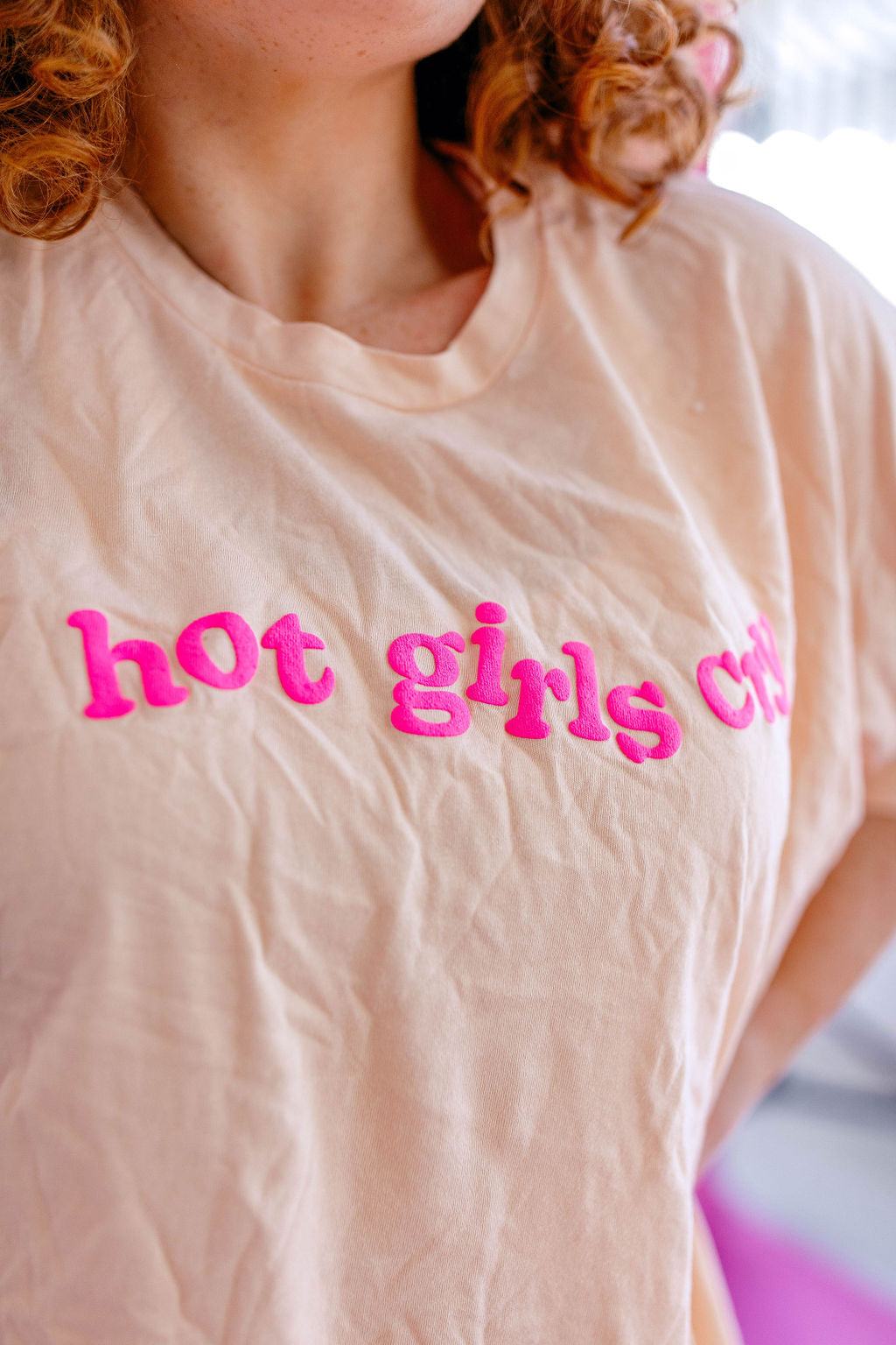 TABY ORIGINAL: Hot Girls Cry In PEACH & RAISED PUFF***