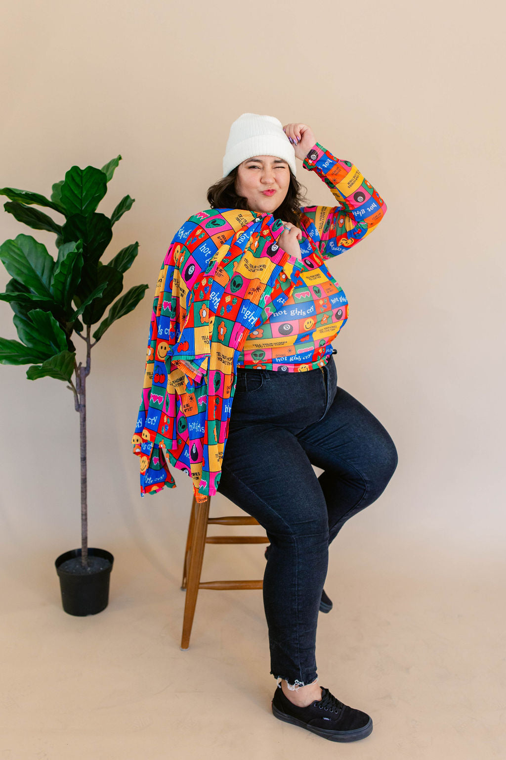 TABY ORIGINAL: Working On Myself Plisse Pant Set RESTOCKED IN SIZES XS-5X!***