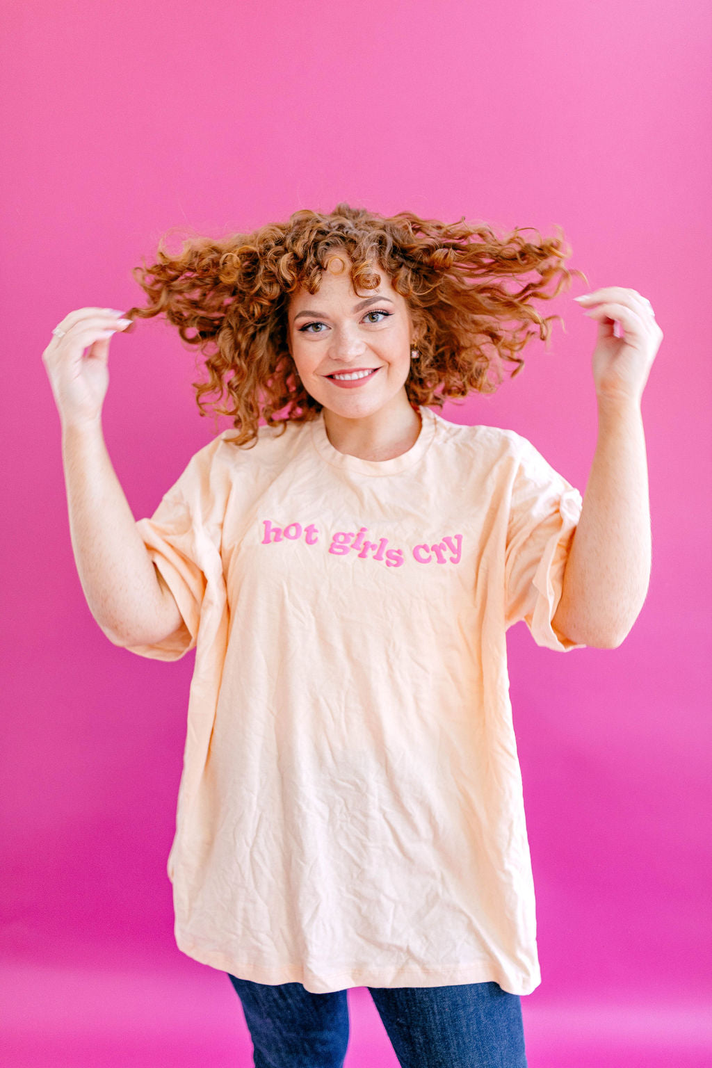 TABY ORIGINAL: Hot Girls Cry In PEACH & RAISED PUFF***
