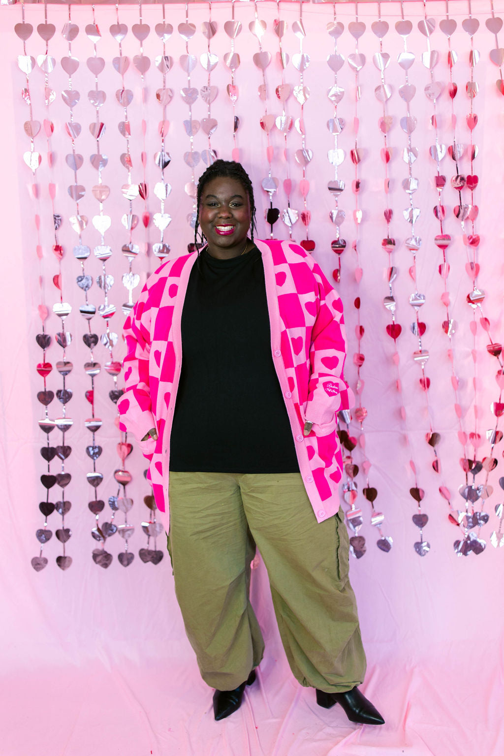 TABY ORIGINAL: Radical Self Love Cardigan In PINK*** Sizes XS-5X!***