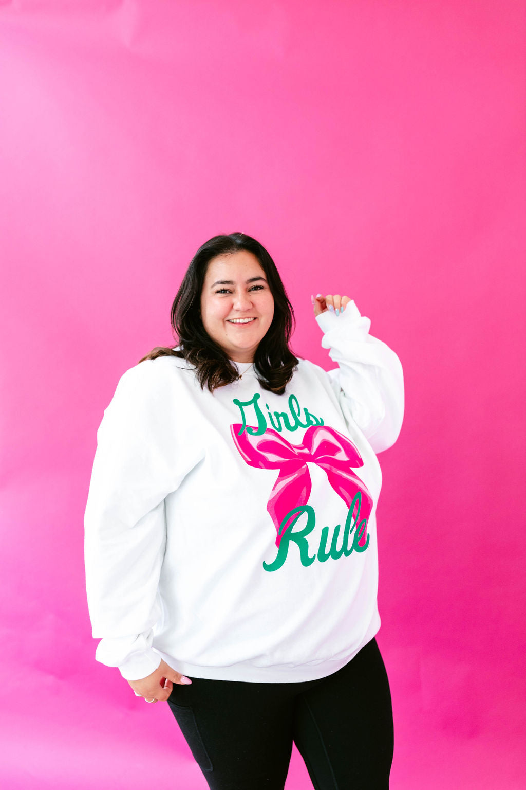 TABY ORIGINAL: Girls Rule Pullover Crew Neck in Sizes XS-5X!***