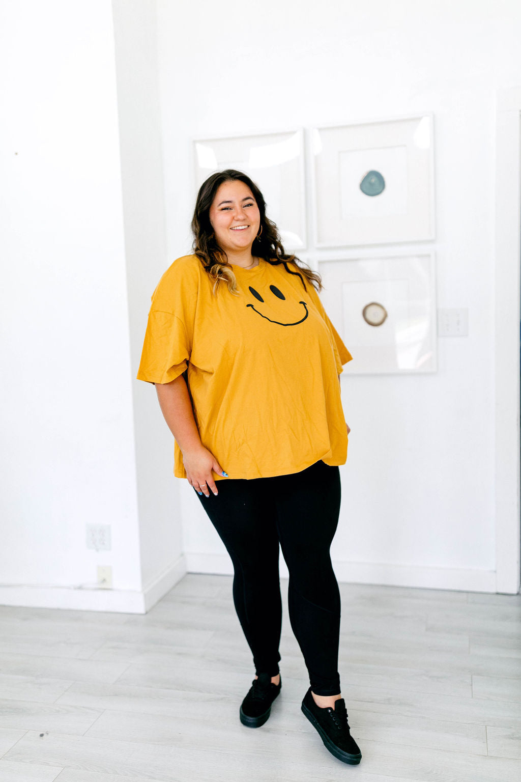 TABY ORIGINAL DESIGN: Smiley Boxy Tee PUFF***