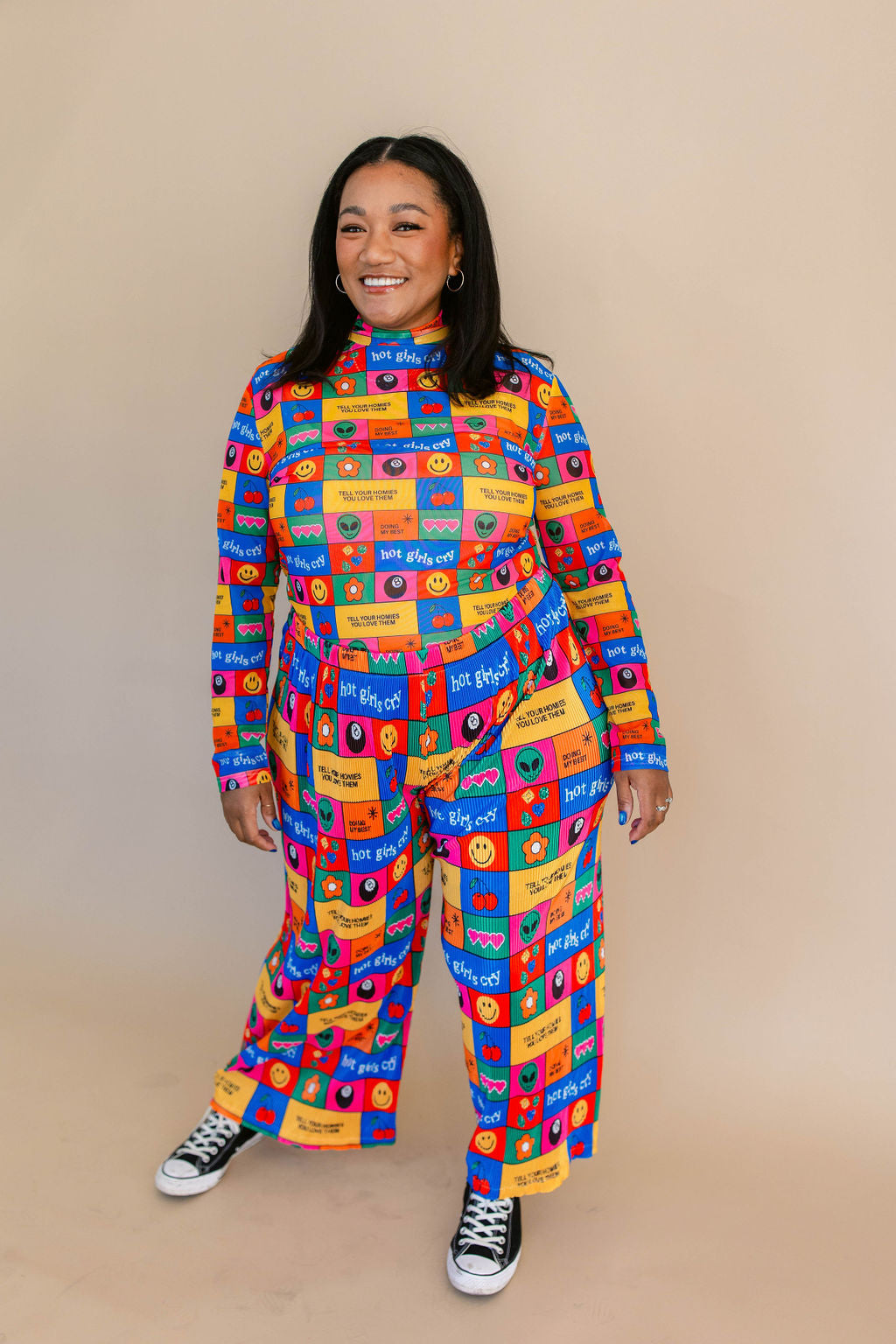 TABY ORIGINAL: Working On Myself Plisse Pant Set RESTOCKED IN SIZES XS-5X!***