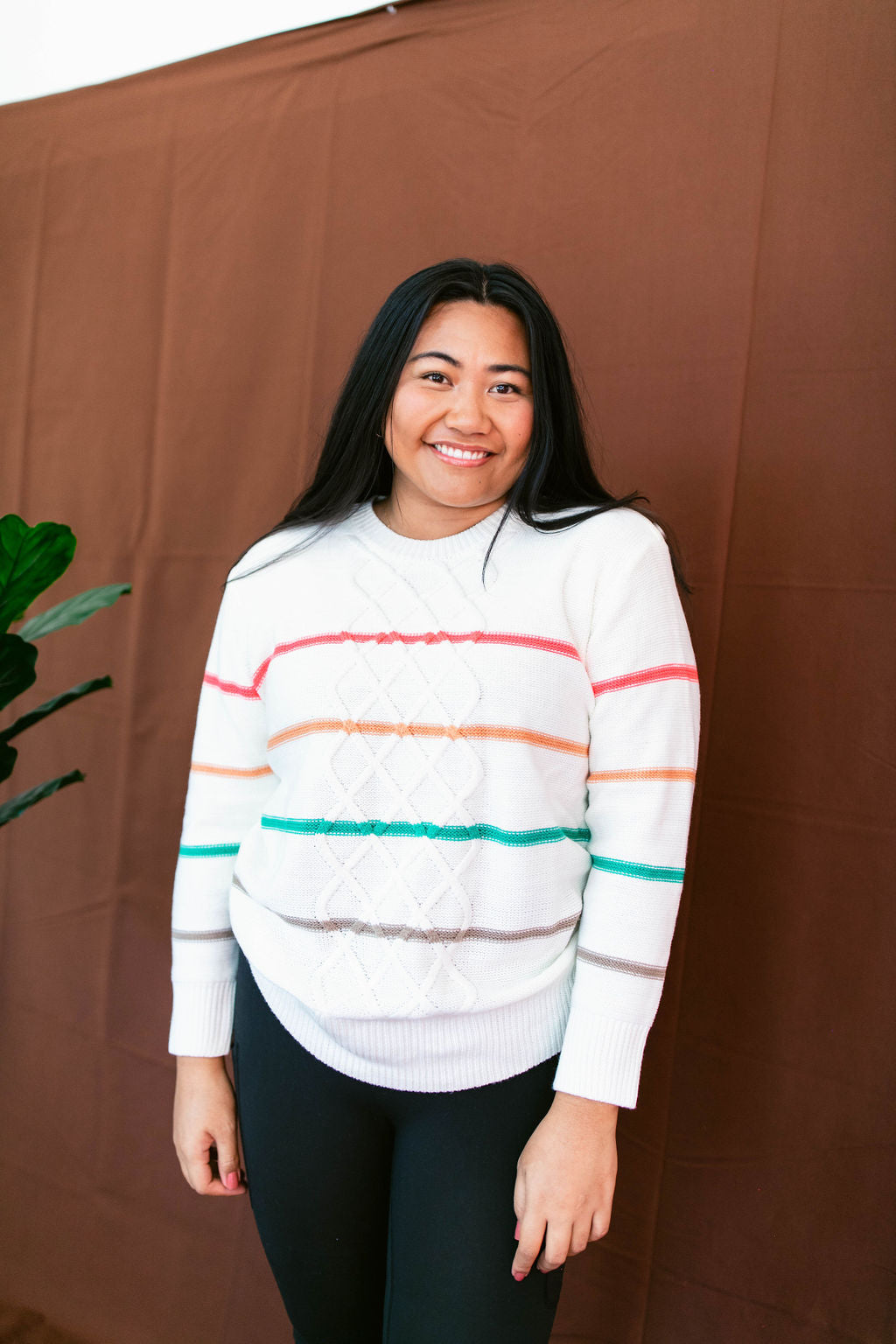 I Love Me Striped Sweater