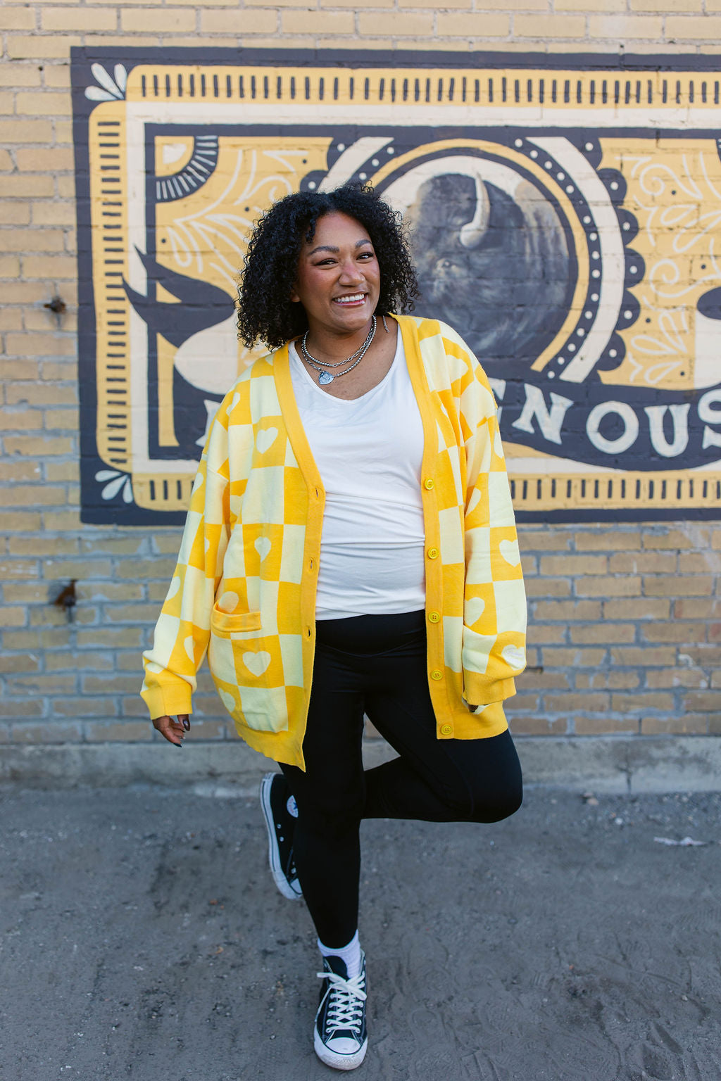 TABY ORIGINAL: Radical Self Love Cardigan In YELLOW*** Sizes XS-5X!***