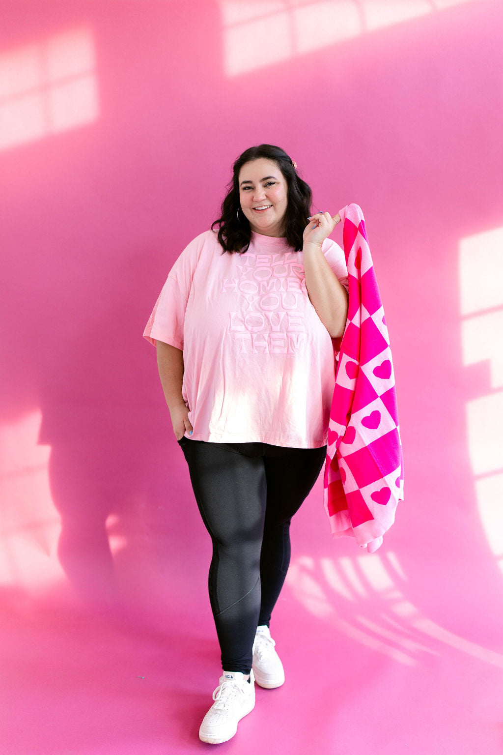 TABY ORIGINAL: Tell Your Homies You Love Them Boxy Tee EXTREME PUFF*** In PINK*** RESTOCKED****