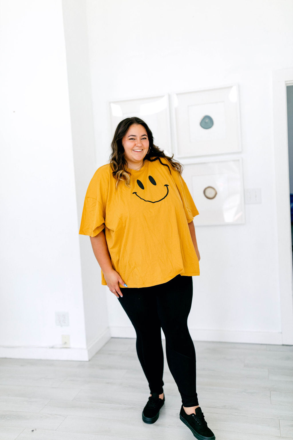 TABY ORIGINAL DESIGN: Smiley Boxy Tee PUFF***