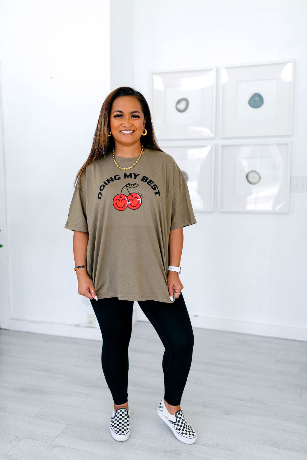 TABY ORIGINAL DESIGN: Doing My Best Boxy Tee In OLIVE **