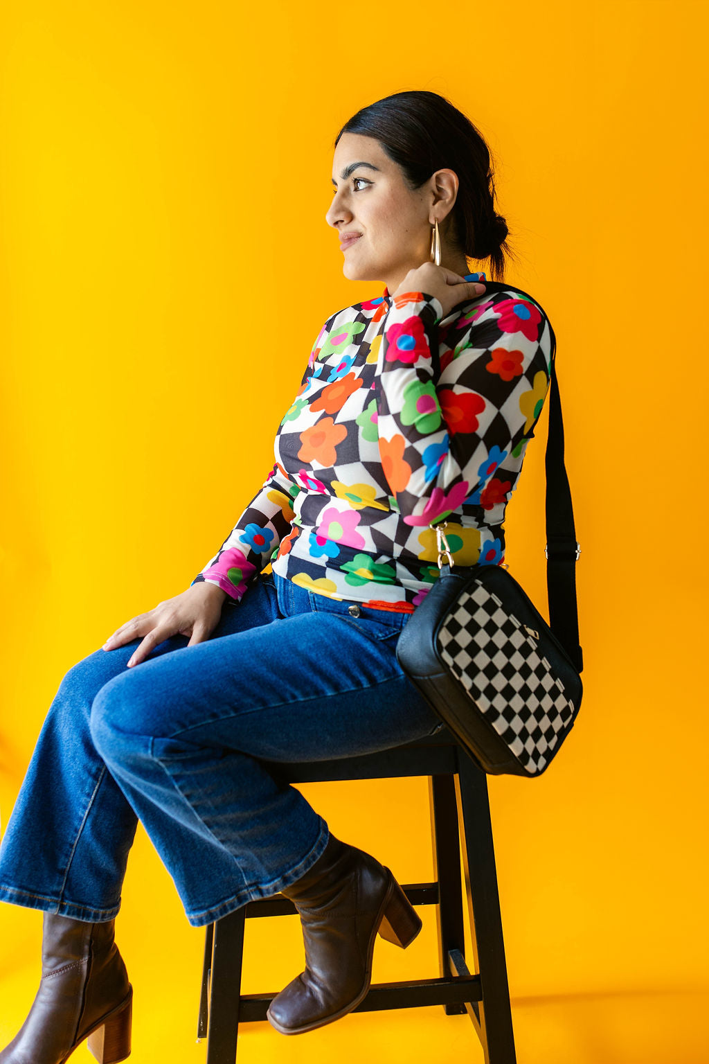 Checkered Camera Bag