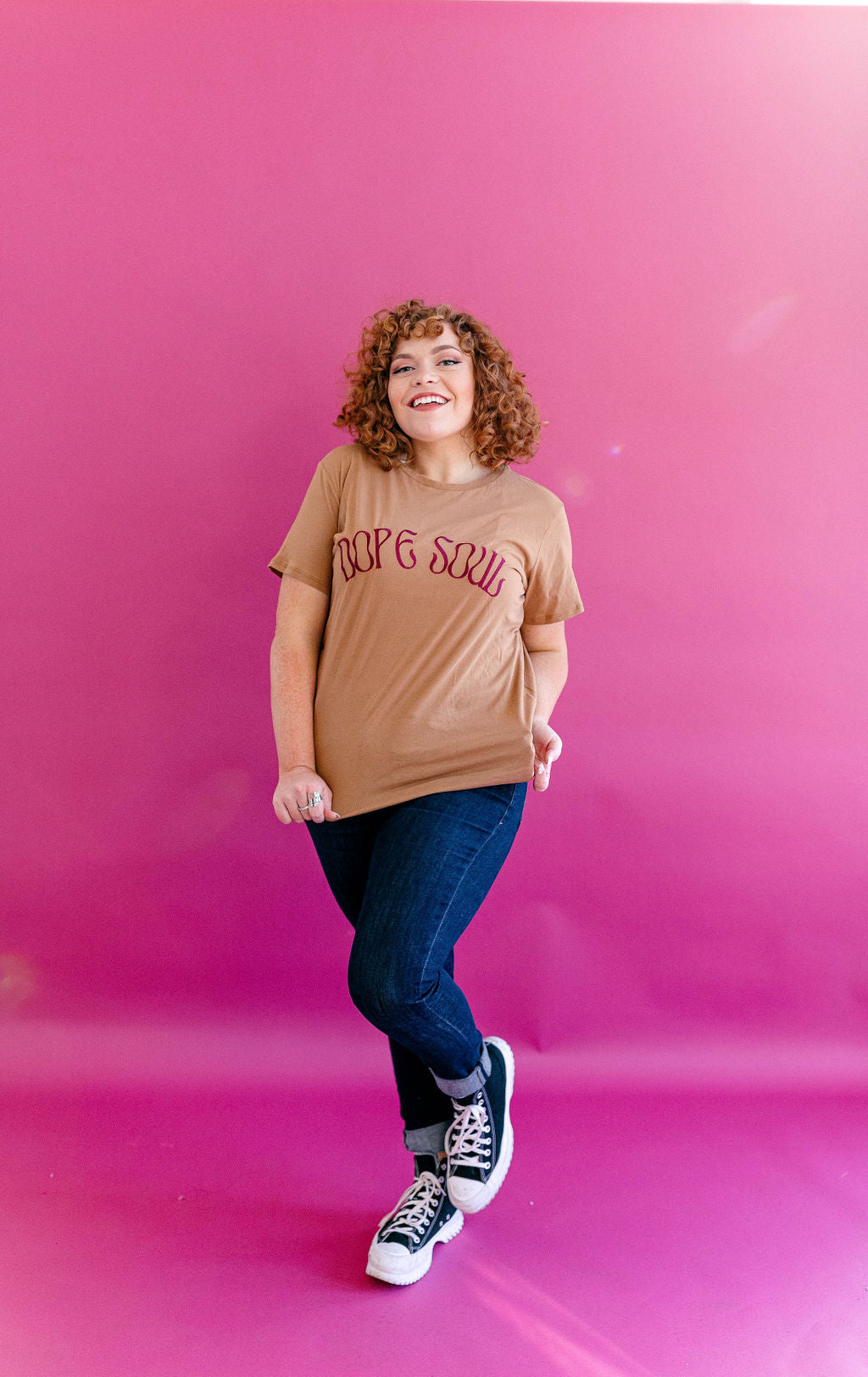 TABY ORIGINAL DESIGN: Dope Soul Tee EMBROIDERED***