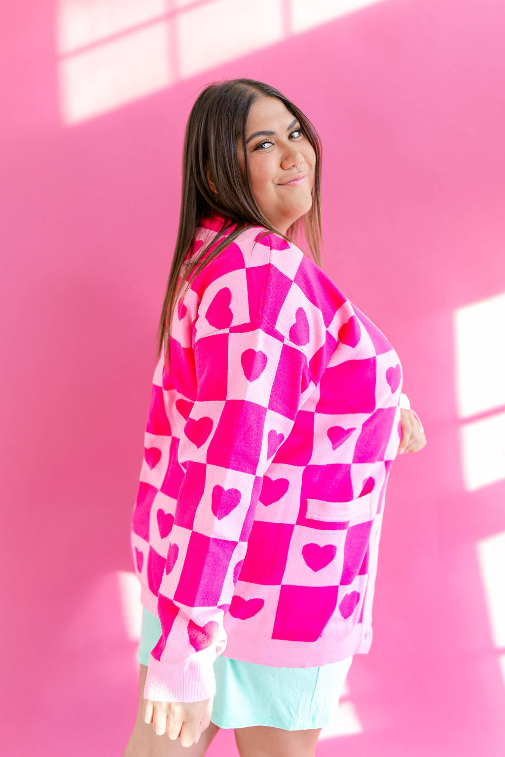 TABY ORIGINAL: Radical Self Love Cardigan In PINK*** Sizes XS-5X!***