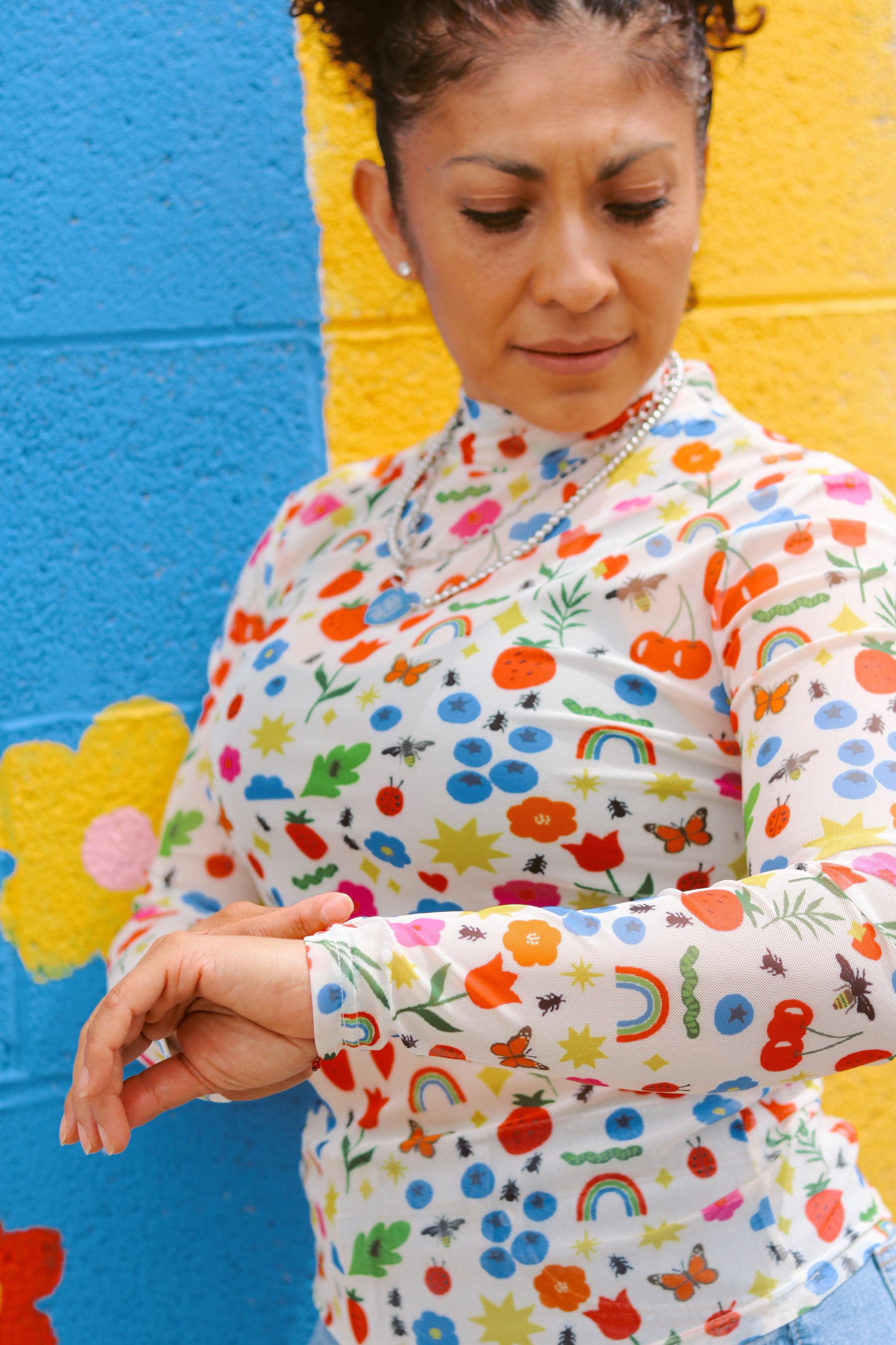 TABY ORIGINAL: Mañana Será Bonito Peekaboo Mesh top IN SIZES XS-5X***