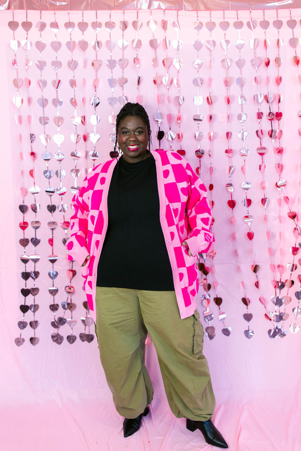 TABY ORIGINAL: Radical Self Love Cardigan In PINK*** Sizes XS-5X!***