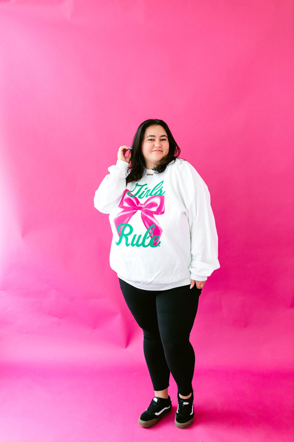 TABY ORIGINAL: Girls Rule Pullover Crew Neck in Sizes XS-5X!***