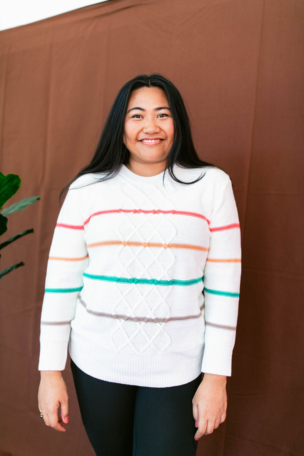 I Love Me Striped Sweater