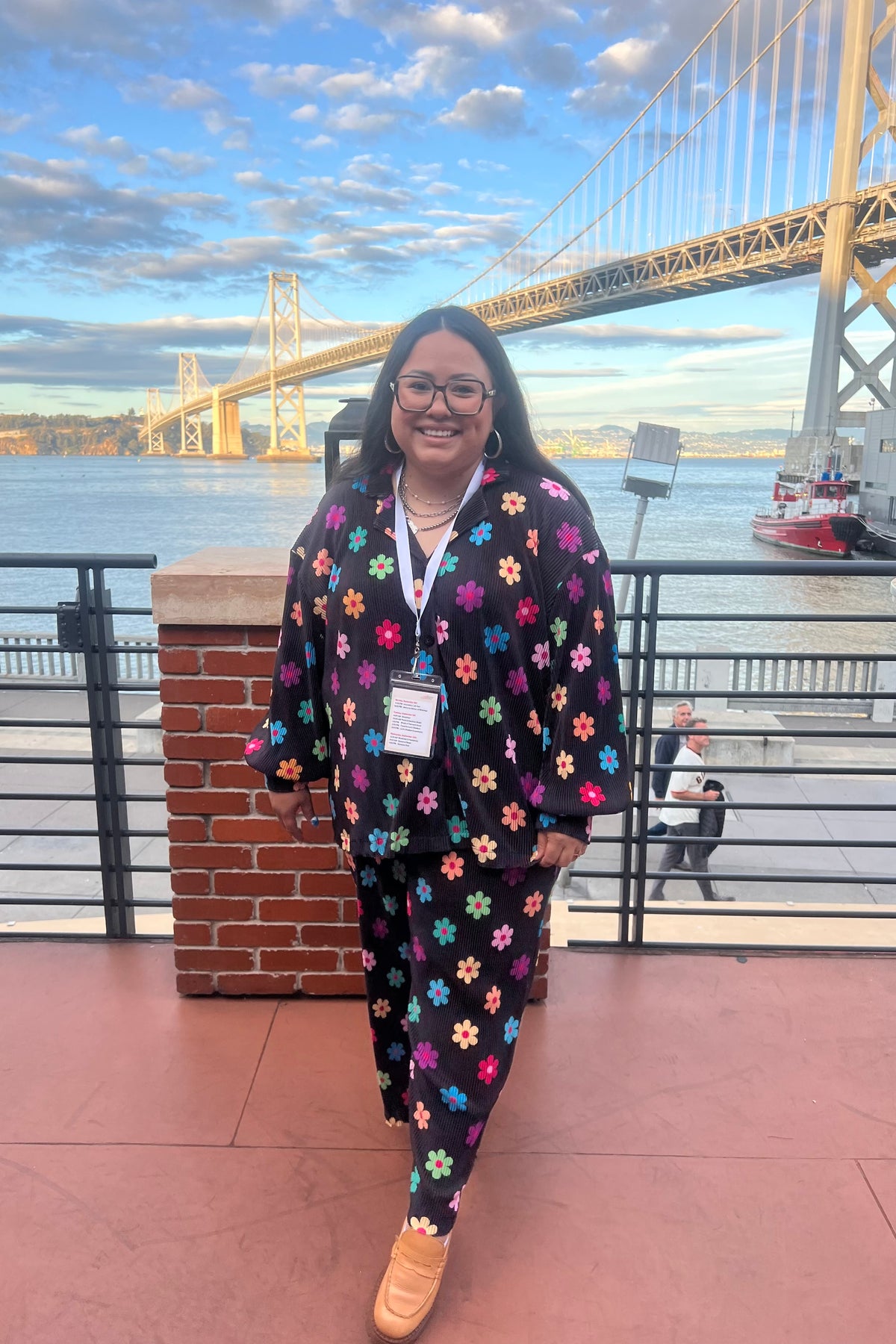 TABY ORIGINAL: Long Sleeve I Feel Bonita Plisse Pant Set In BLACK & in Sizes XS-5X***