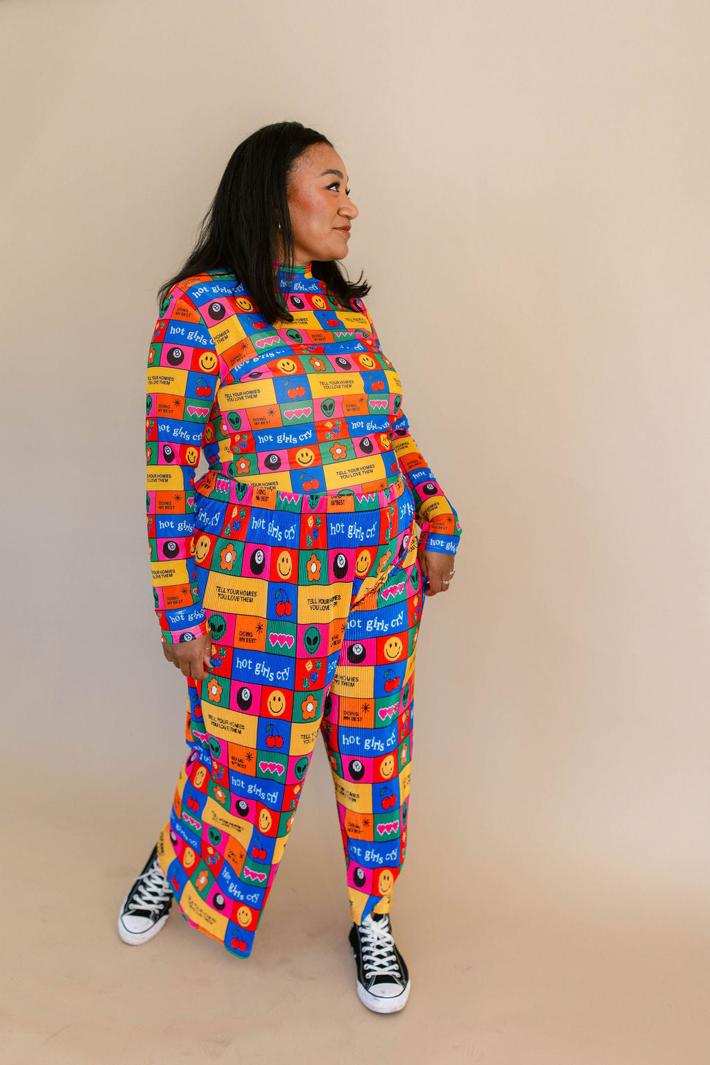 TABY ORIGINAL: Working On Myself Plisse Pant Set RESTOCKED IN SIZES XS-5X!***
