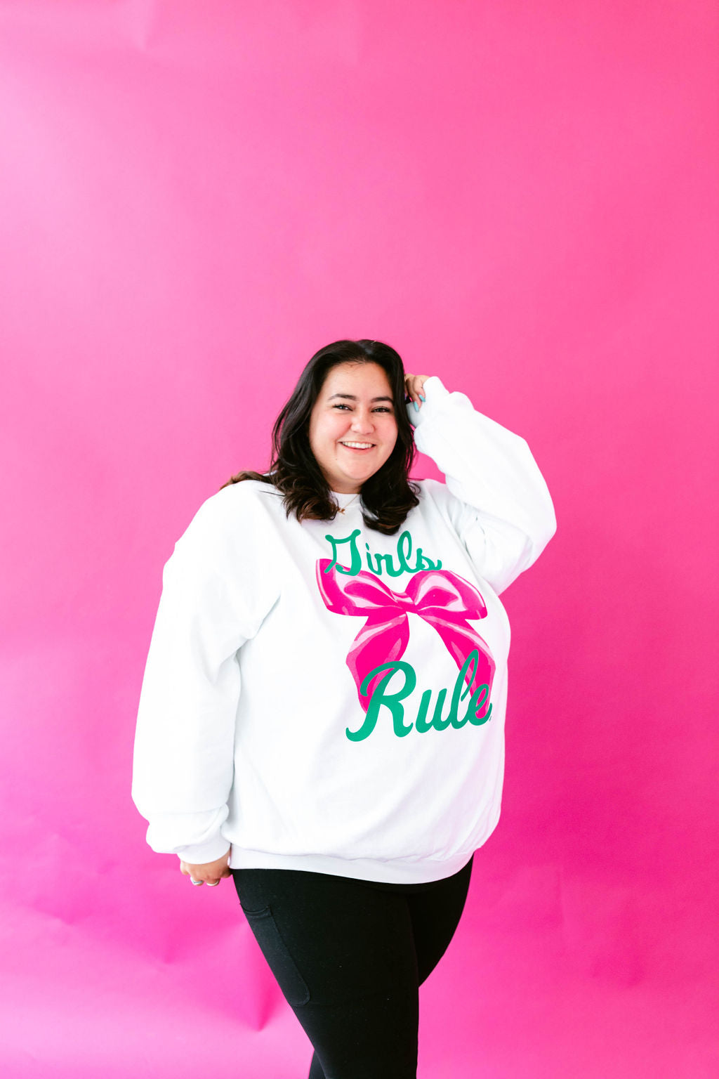 TABY ORIGINAL: Girls Rule Pullover Crew Neck in Sizes XS-5X!***