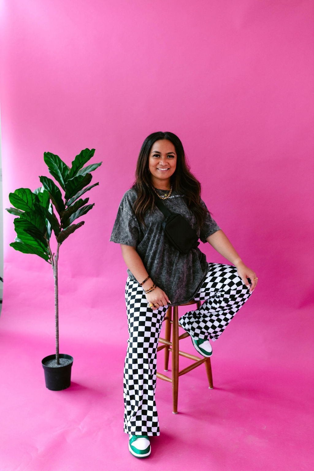 Double Take Full Size Texture Smocked Waist Wide Leg Pants – AMVIM