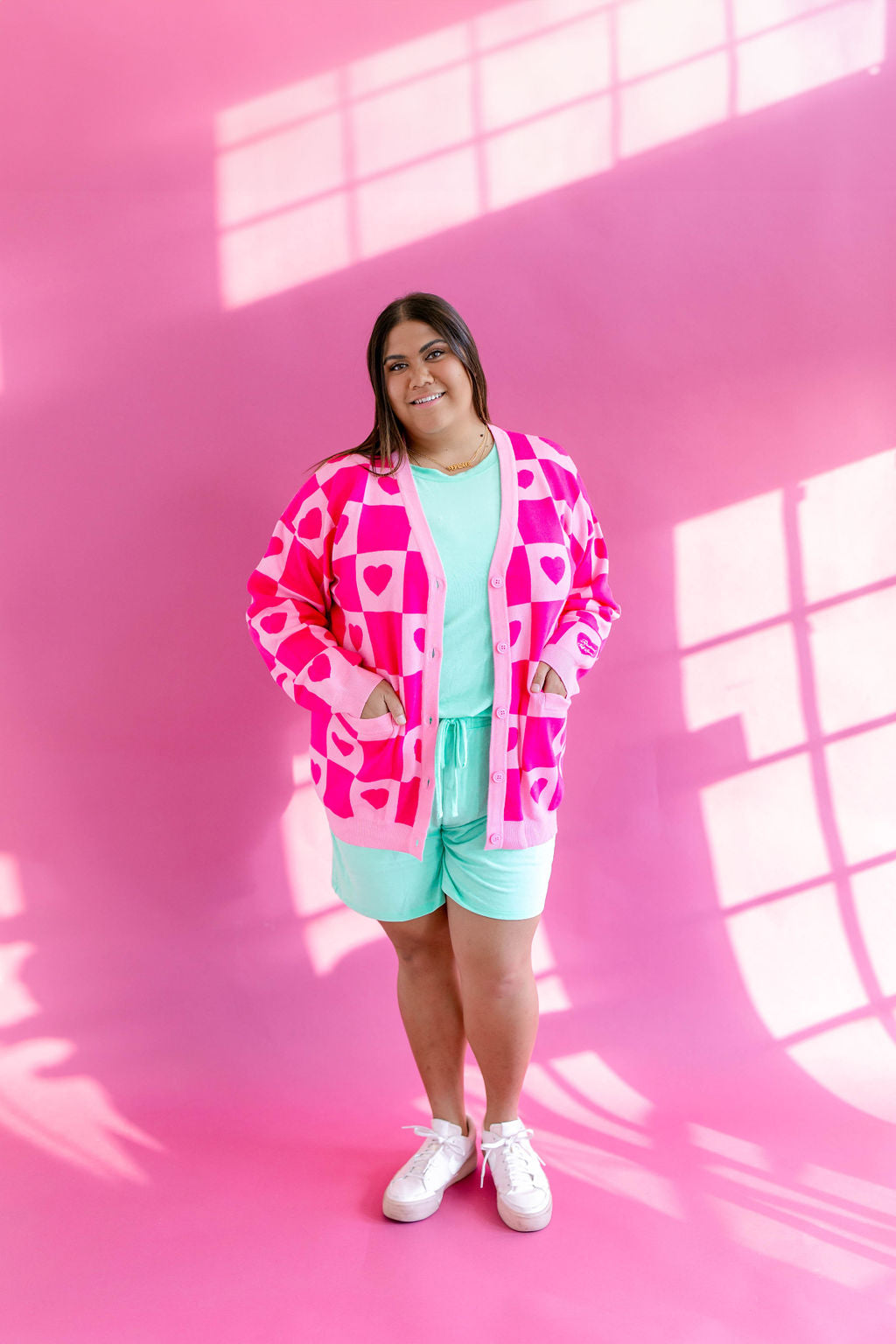 TABY ORIGINAL: Radical Self Love Cardigan In PINK*** Sizes XS-5X!***