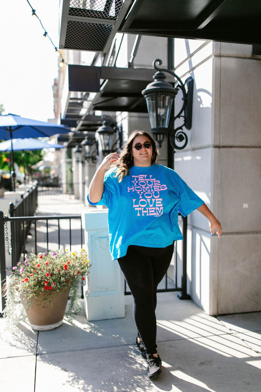 TABY ORIGINAL: Tell Your Homies You Love Them Boxy Tee EXTREME PUFF*** IN SKY BLUE*** RESTOCKED***
