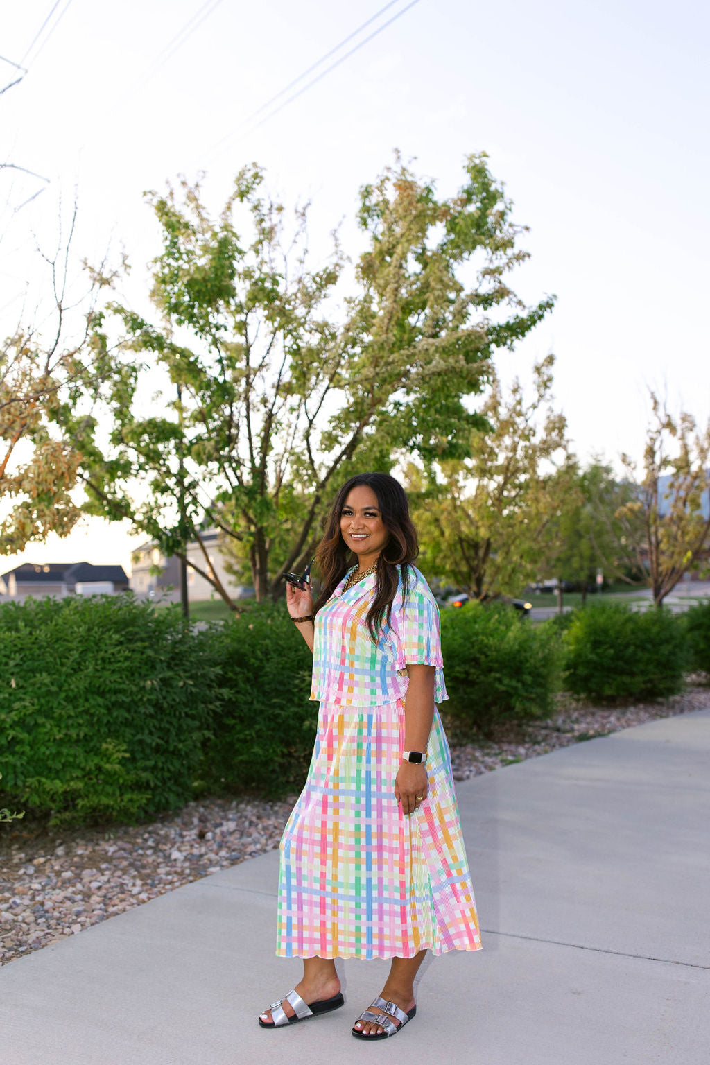 TABY ORIGINAL: Get Noticed Plissé Skirt Set *** Sizes XS-5X***