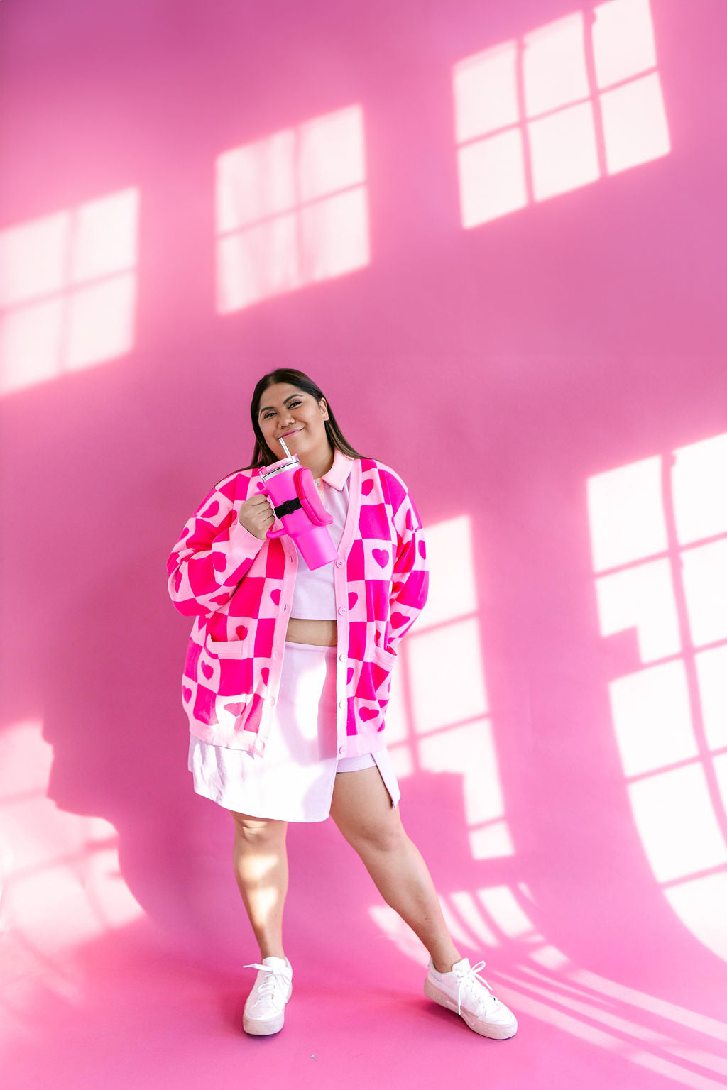TABY ORIGINAL: Radical Self Love Cardigan In PINK*** Sizes XS-5X!***