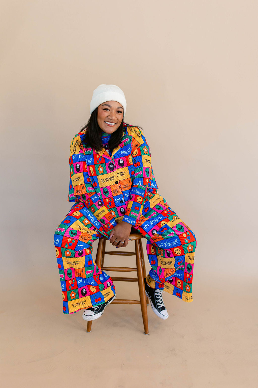 TABY ORIGINAL: Working On Myself Plisse Pant Set RESTOCKED IN SIZES XS-5X!***