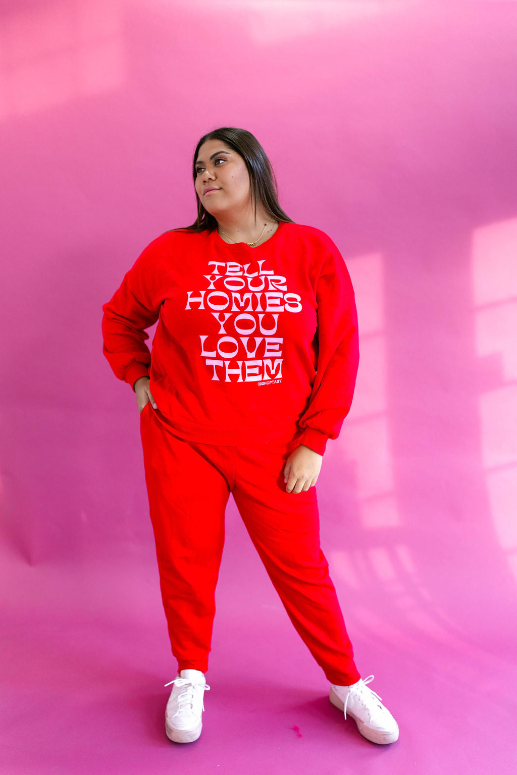 TABY ORIGINAL DESIGN: Tell Your Homies You Love Them Set in RED*** PUFF***& ULTRA SOFT***