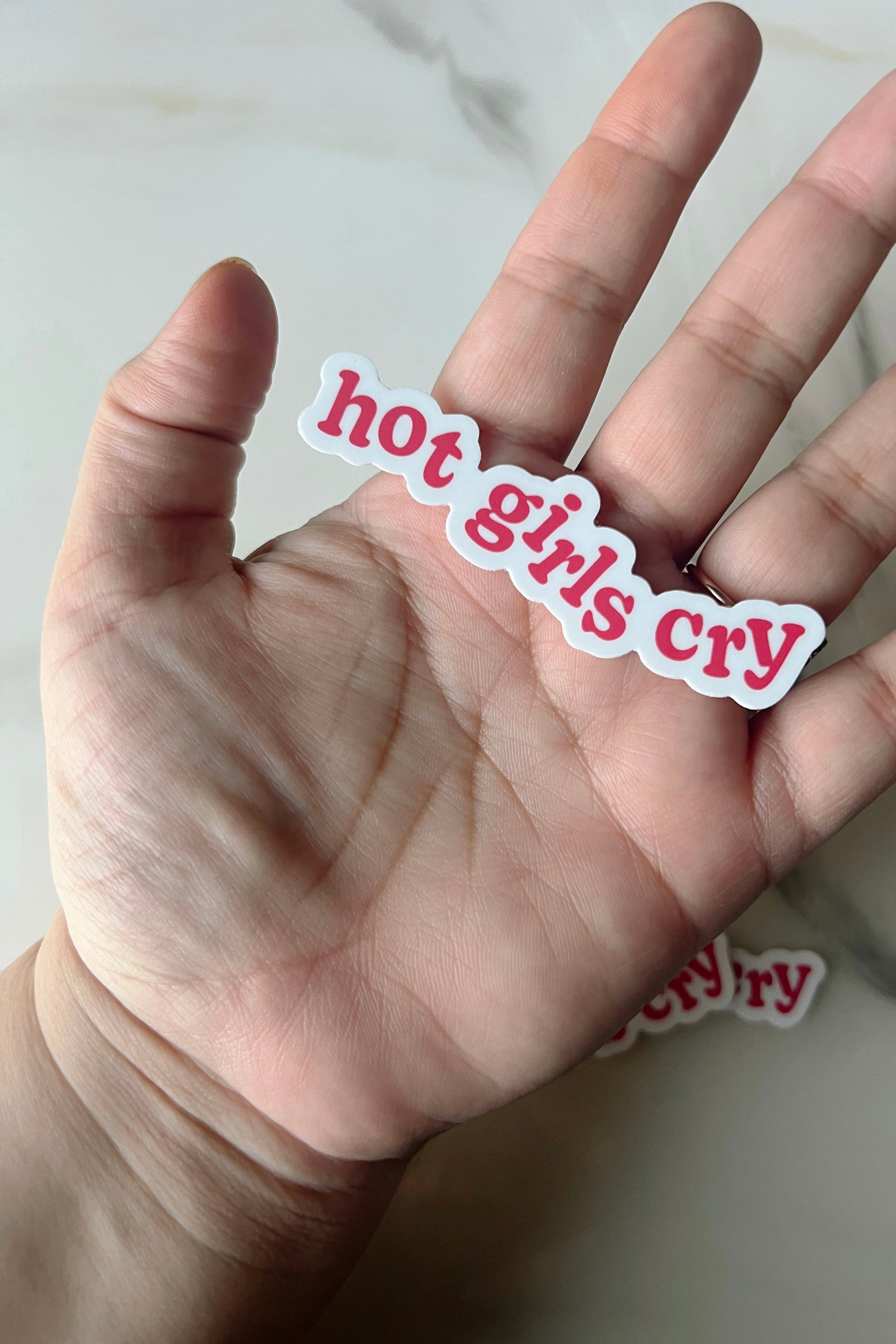 Hot Girls Cry 3 Inch Sticker