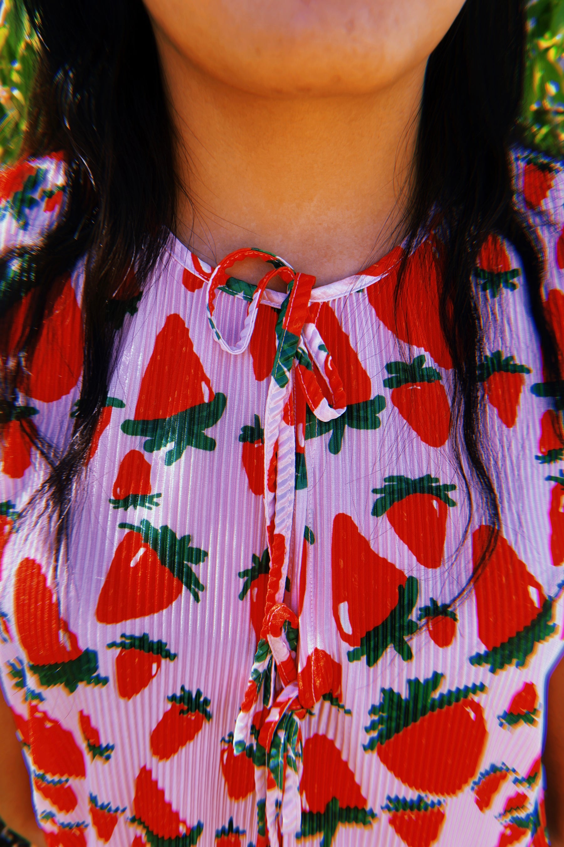 TABY ORIGINAL: Strawberry Fields Plisse Short/Vest Set In Sizes XS-5X!***
