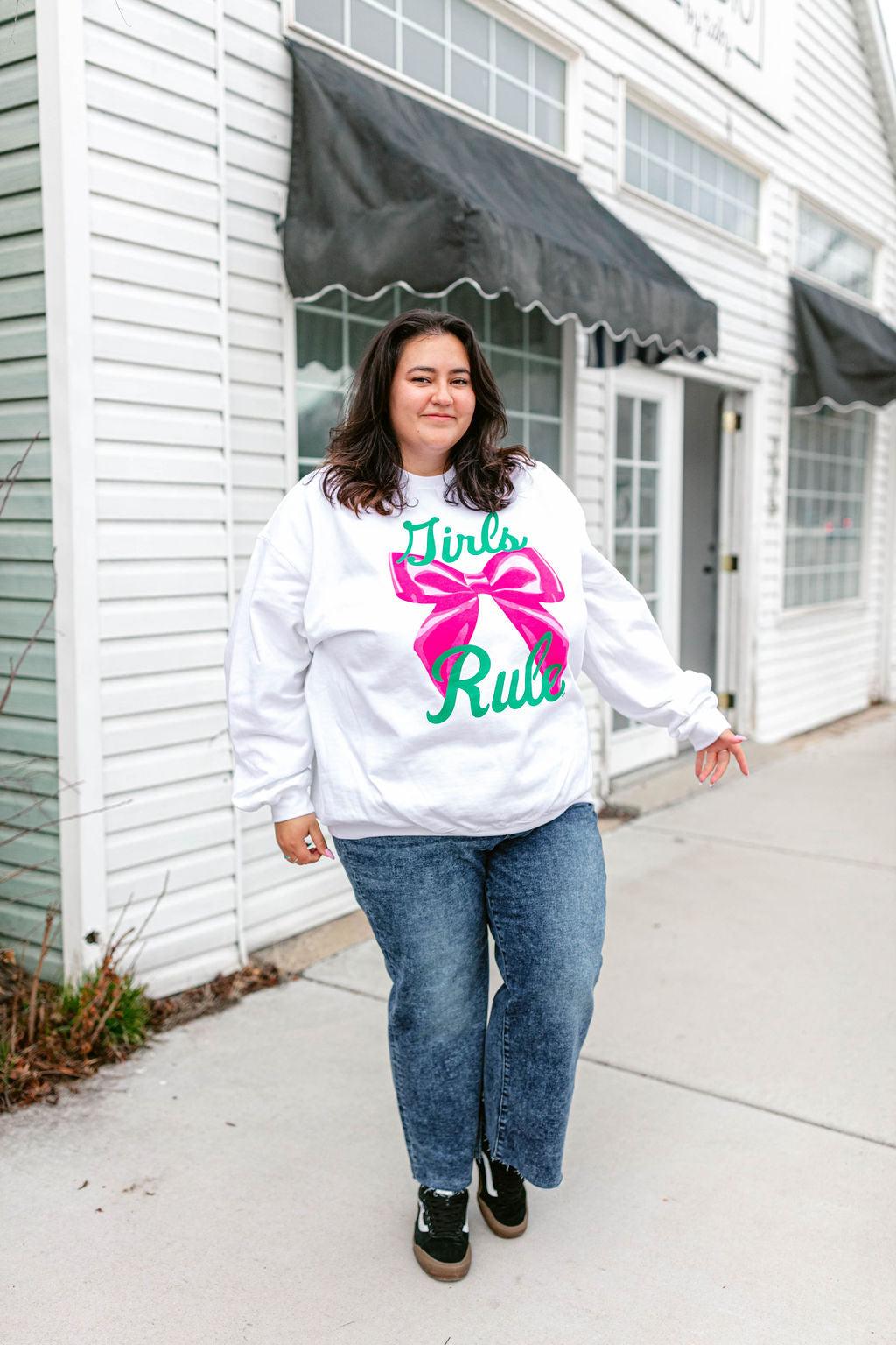 TABY ORIGINAL: Girls Rule Pullover Crew Neck in Sizes XS-5X!***
