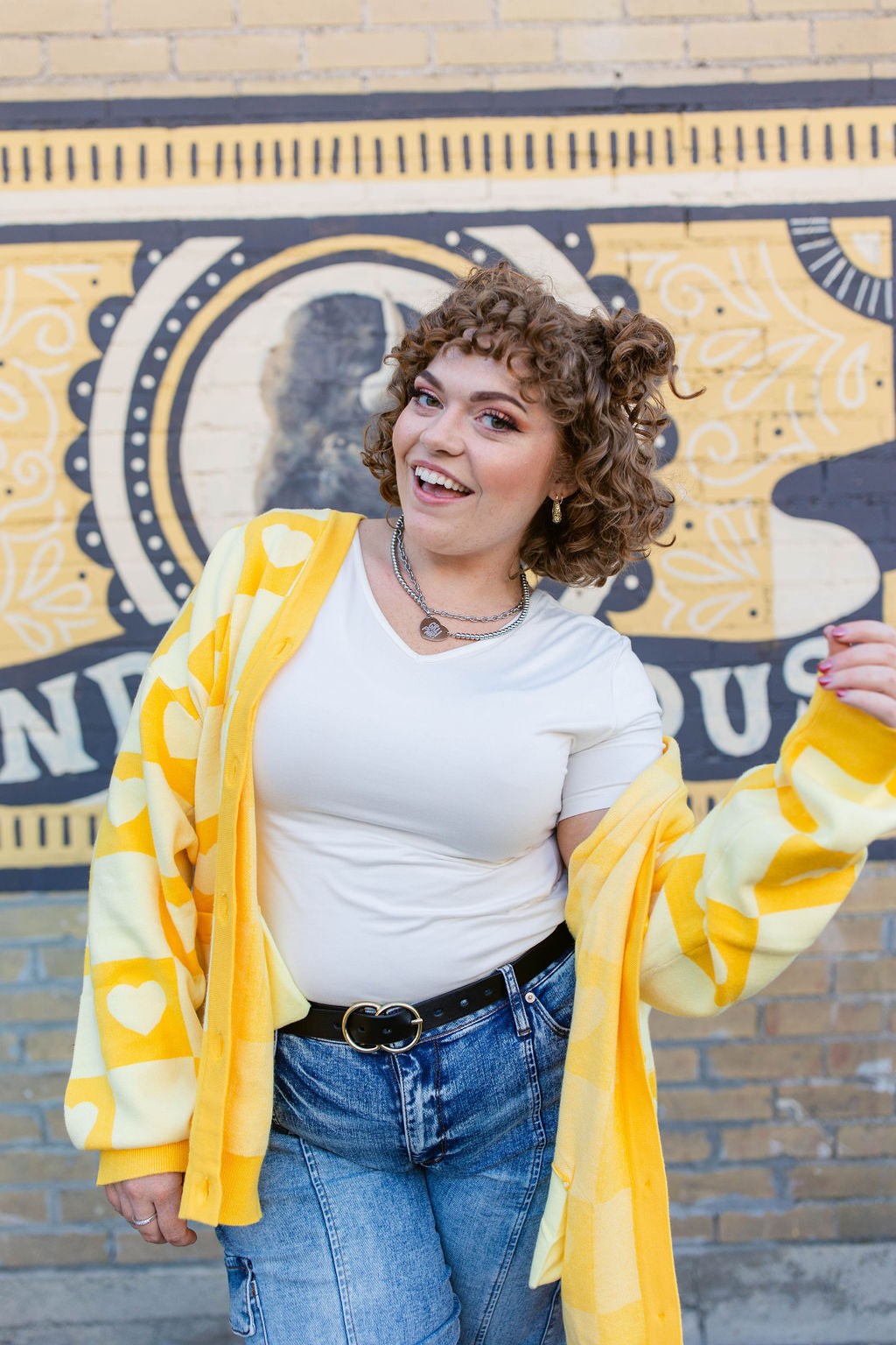 TABY ORIGINAL: Radical Self Love Cardigan In YELLOW*** Sizes XS-5X!***