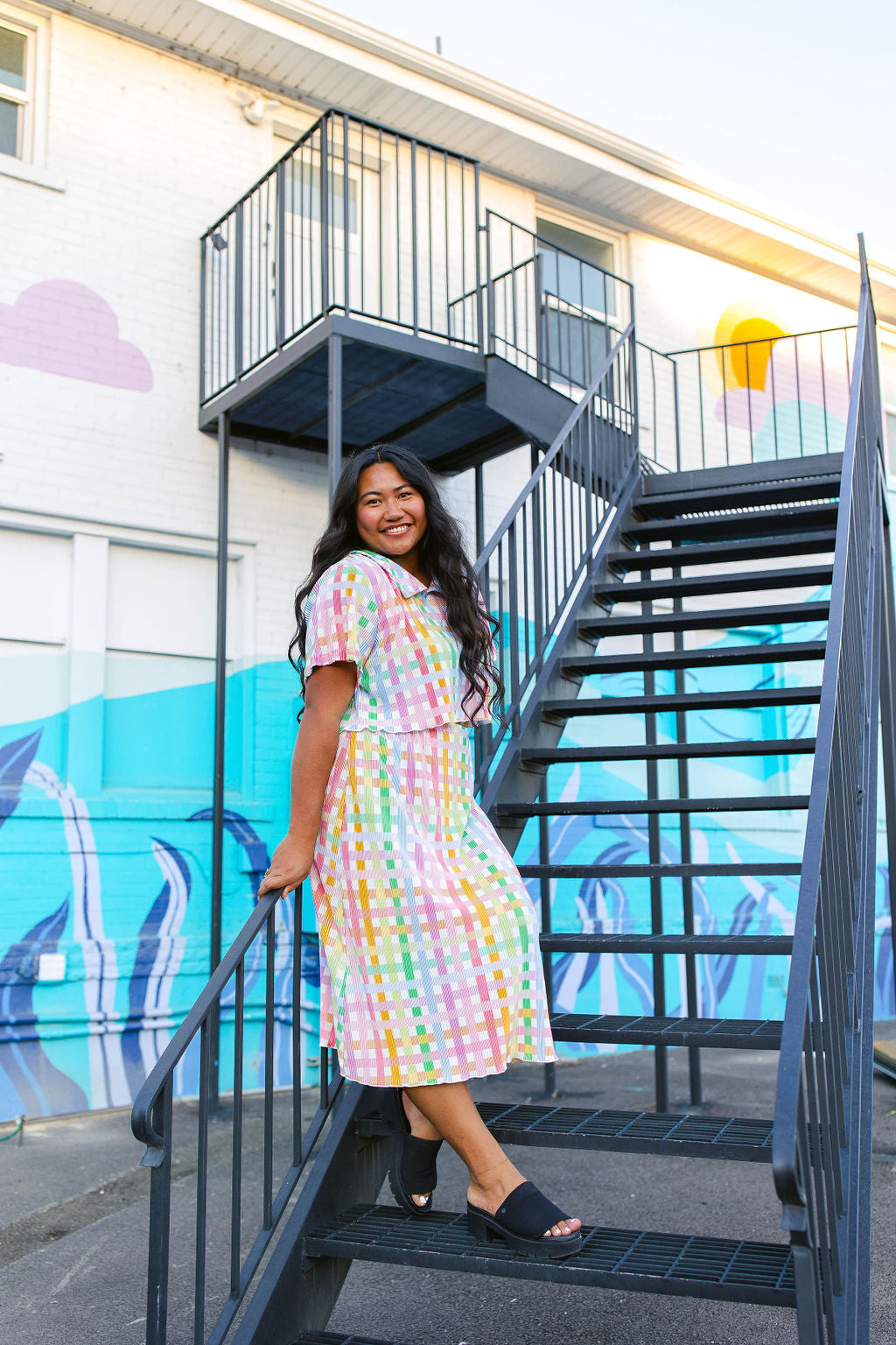 TABY ORIGINAL: Get Noticed Plissé Skirt Set *** Sizes XS-5X***