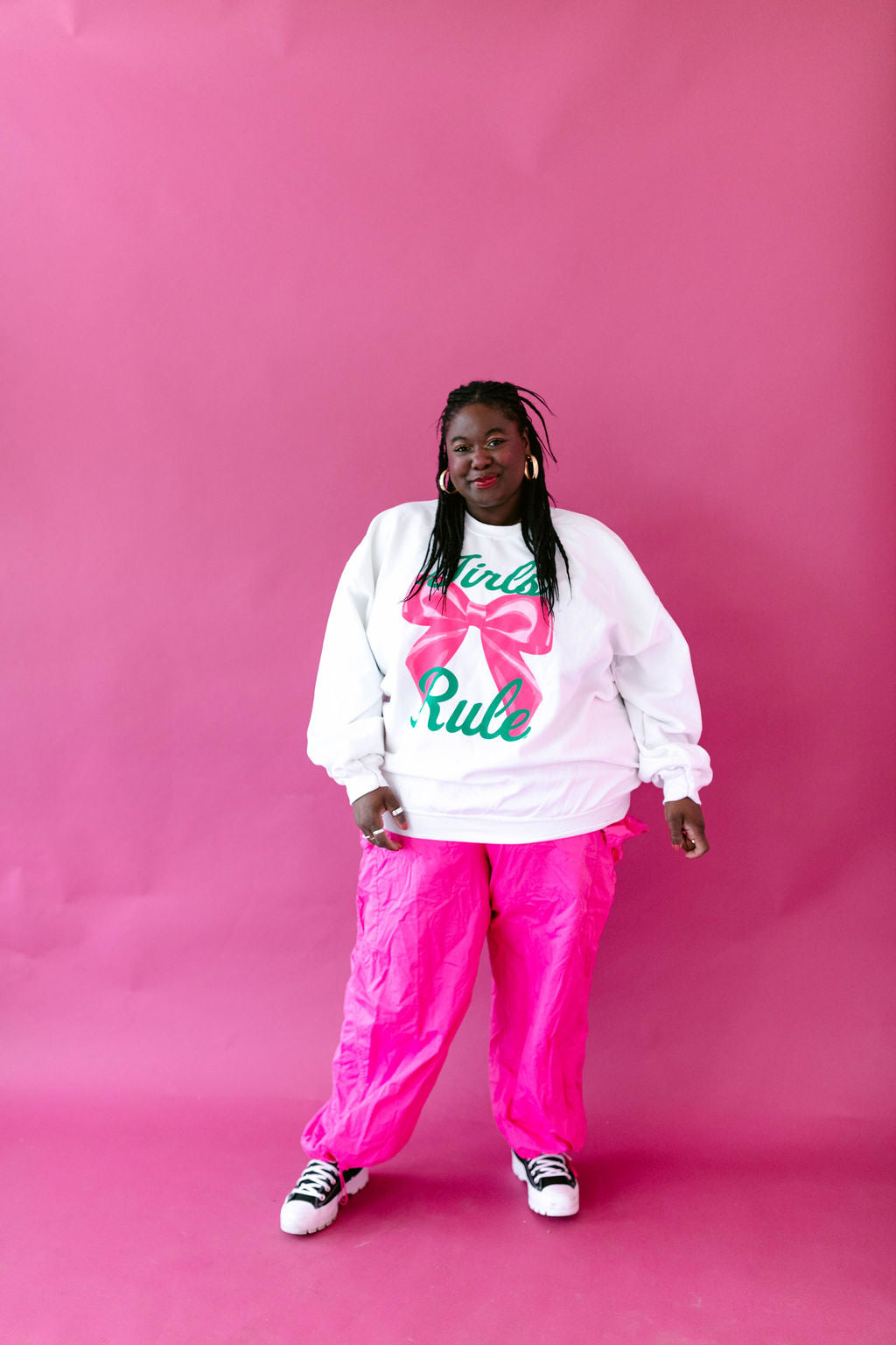 TABY ORIGINAL: Girls Rule Pullover Crew Neck in Sizes XS-5X!***