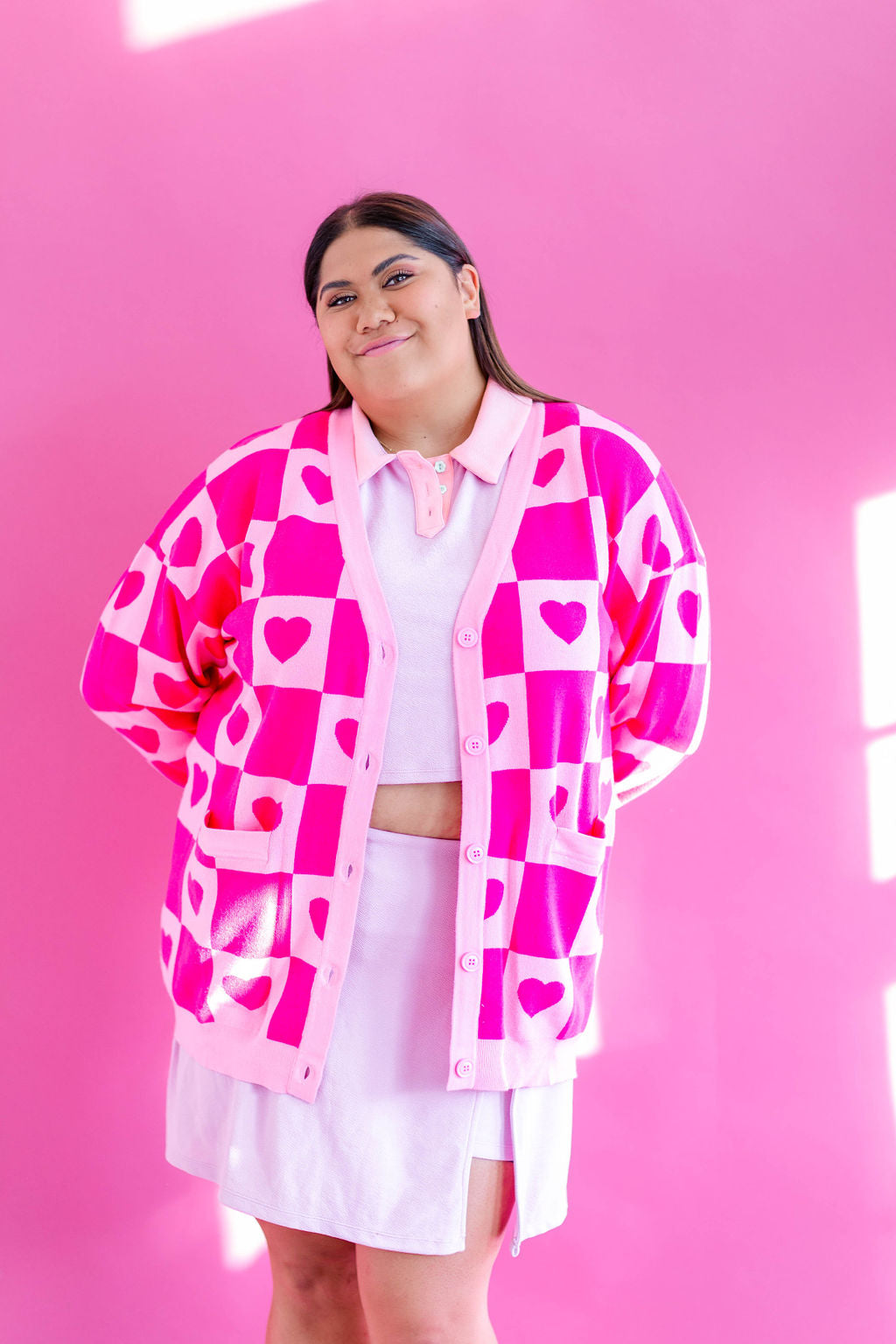 TABY ORIGINAL: Radical Self Love Cardigan In PINK*** Sizes XS-5X!***
