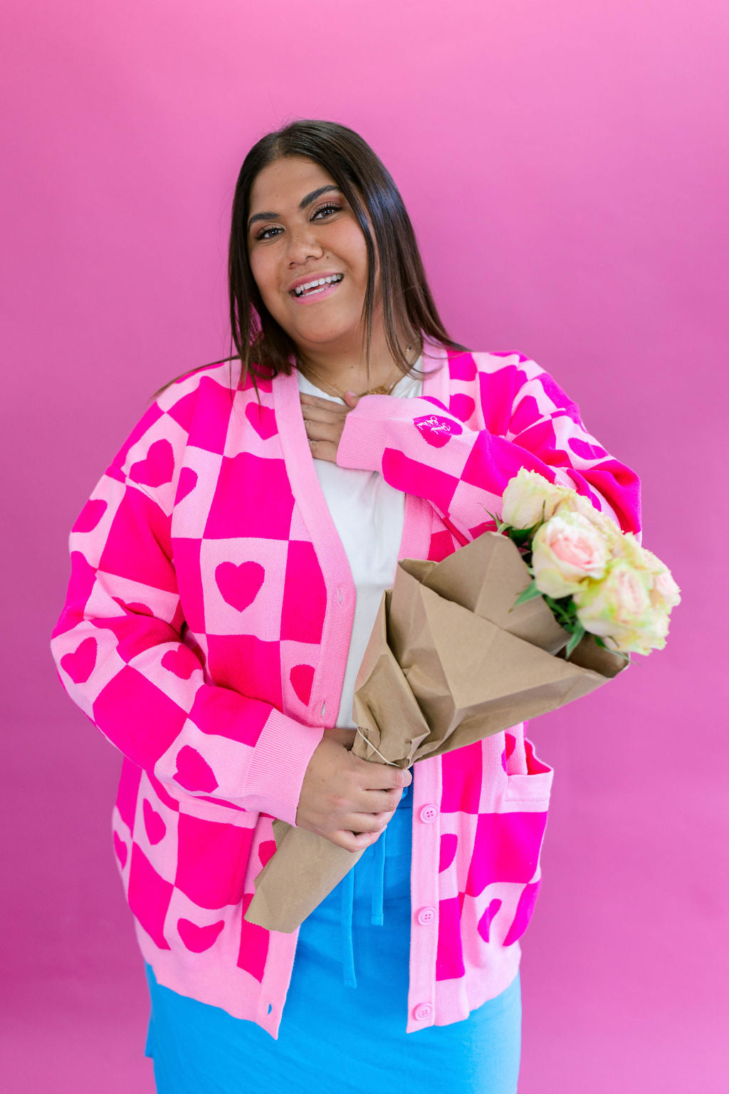 TABY ORIGINAL: Radical Self Love Cardigan In PINK*** Sizes XS-5X!***