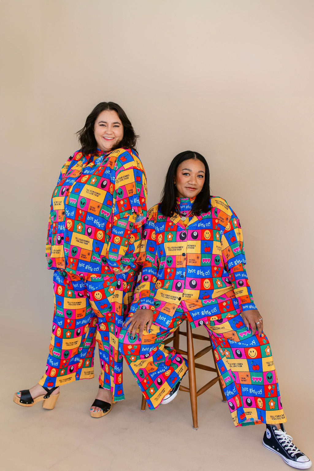 TABY ORIGINAL: Working On Myself Plisse Pant Set RESTOCKED IN SIZES XS-5X!***