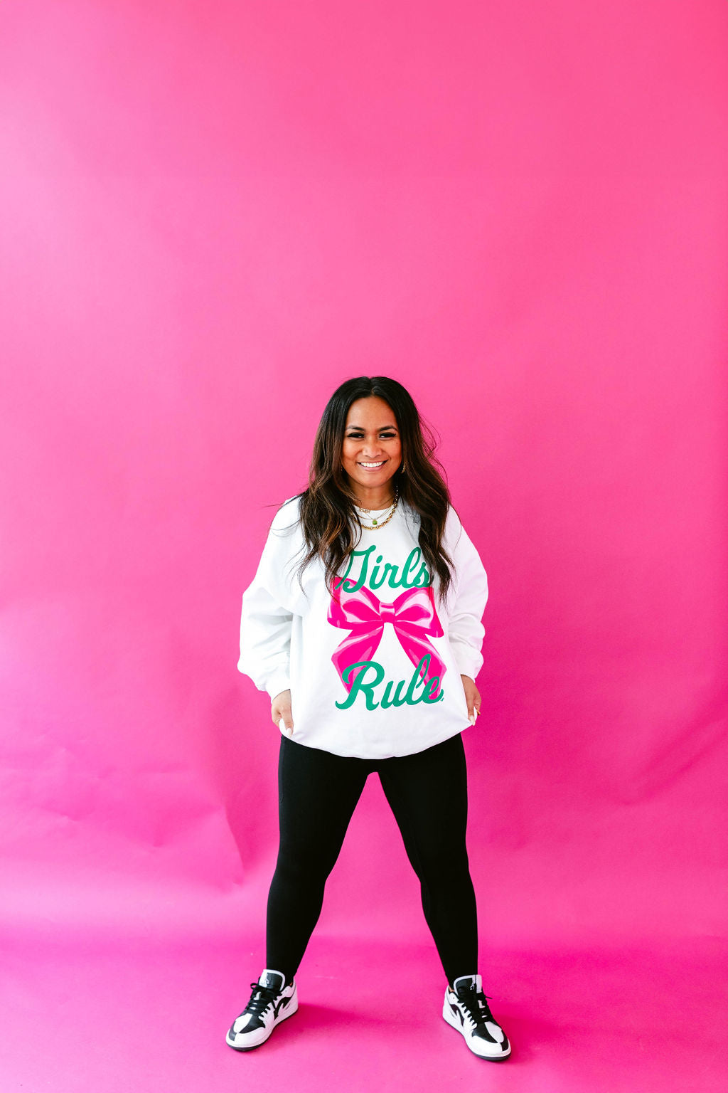 TABY ORIGINAL: Girls Rule Pullover Crew Neck in Sizes XS-5X!***