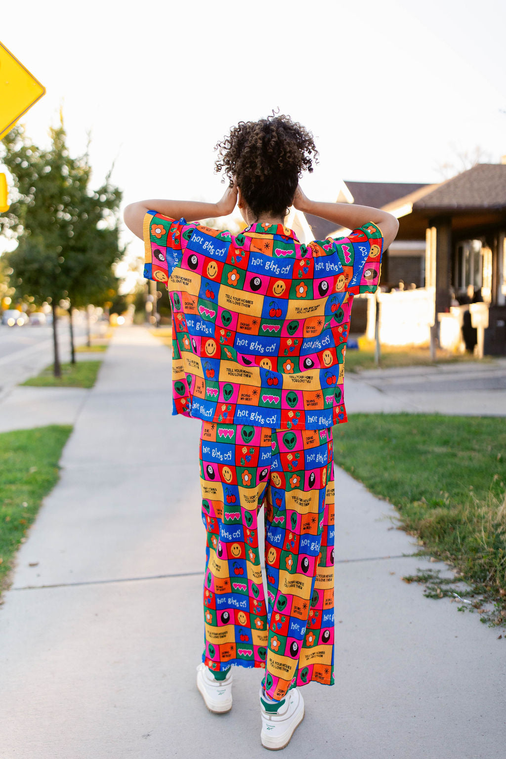 TABY ORIGINAL: Working On Myself Plisse Pant Set RESTOCKED IN SIZES XS-5X!***
