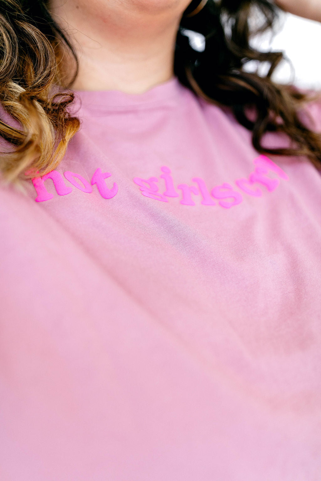 TABY ORIGINAL: Hot Girls Cry Boxy Tee In ORCHID***